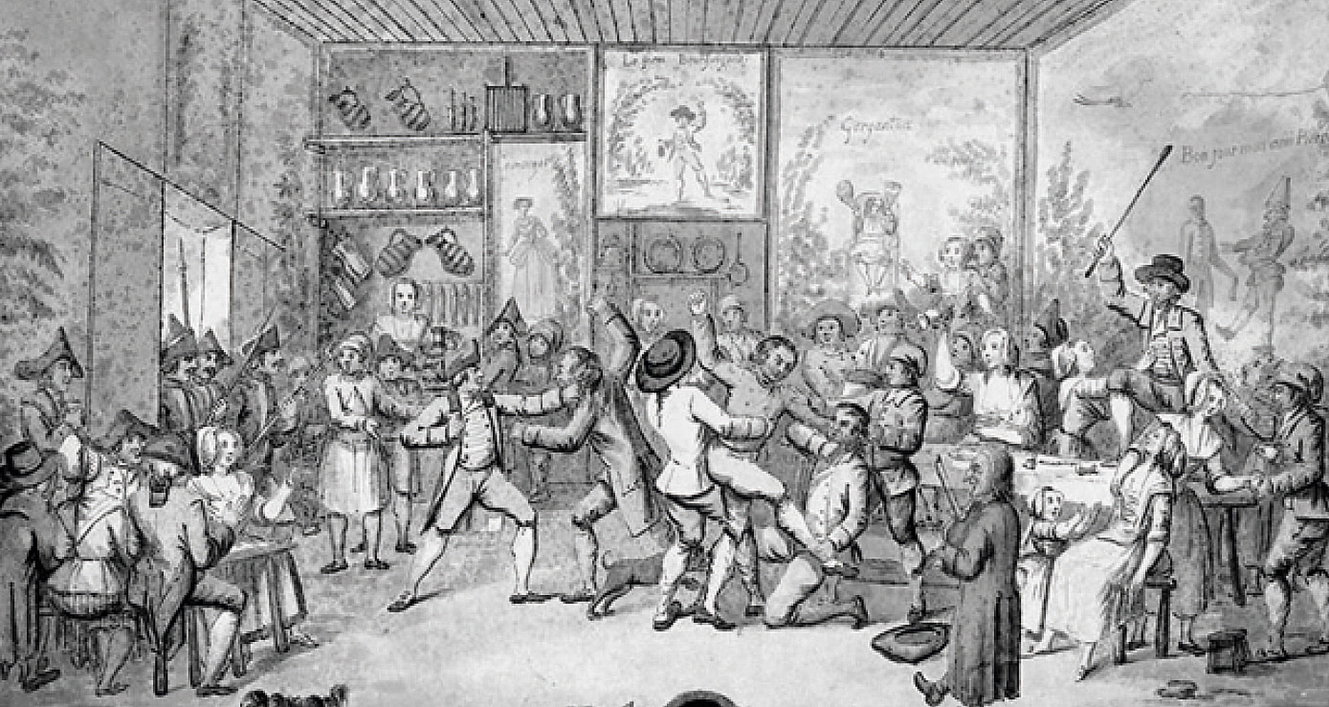 Escena de violencia entre nobles.