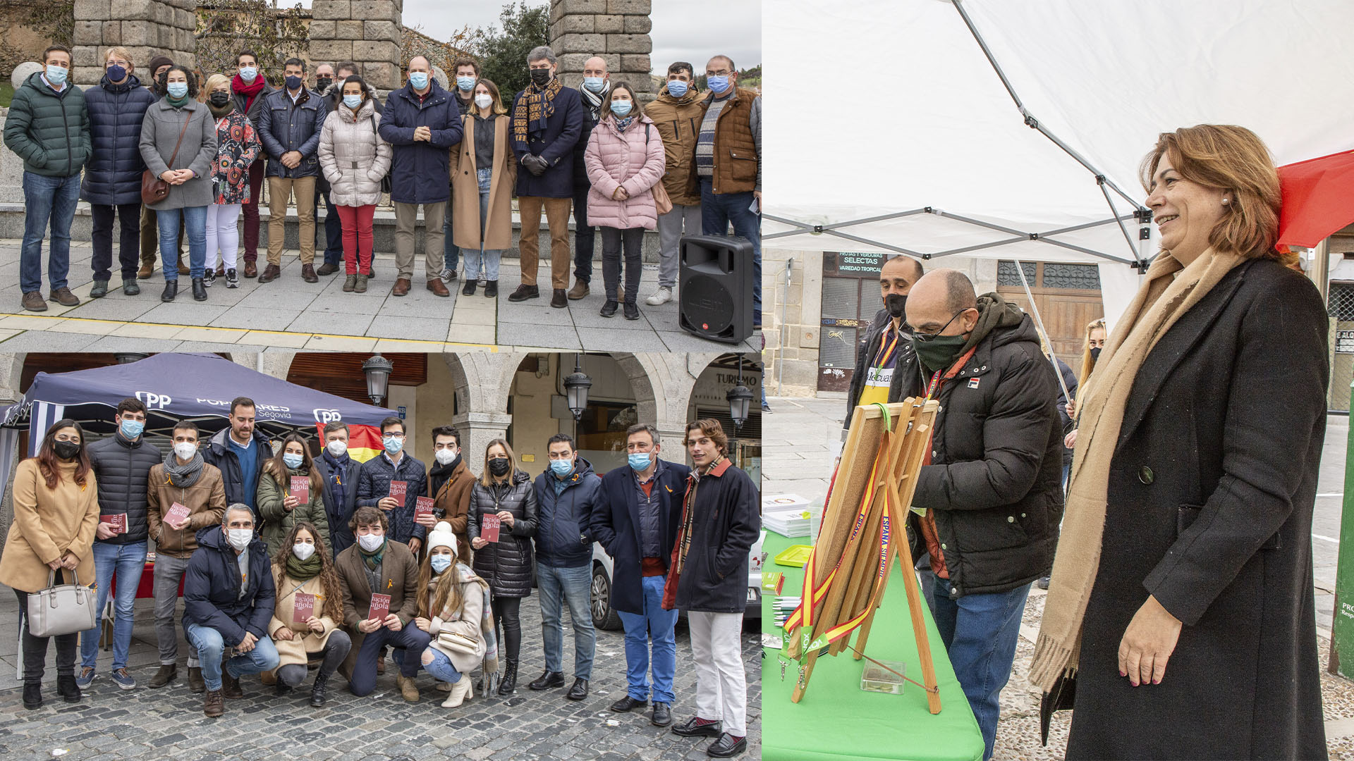 Juventudes Socialistas Nuevas Generaciones y Vox conmemoraron el aniversario del texto constitucional