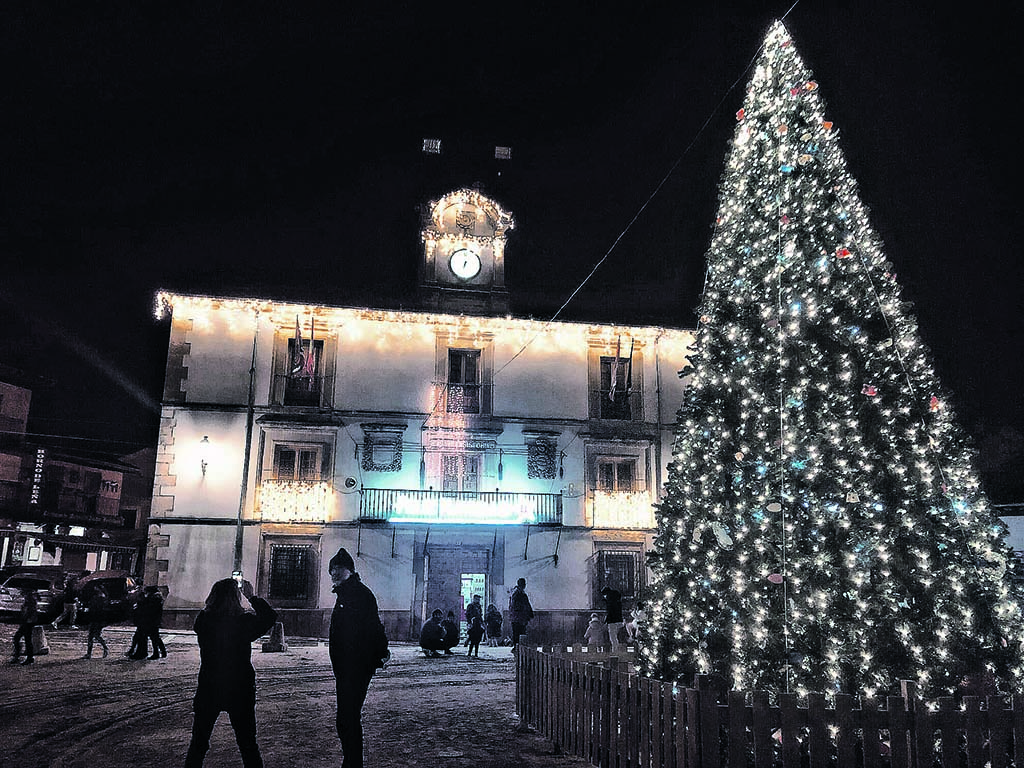 Plaza Mayor iluminacion navidena riaza