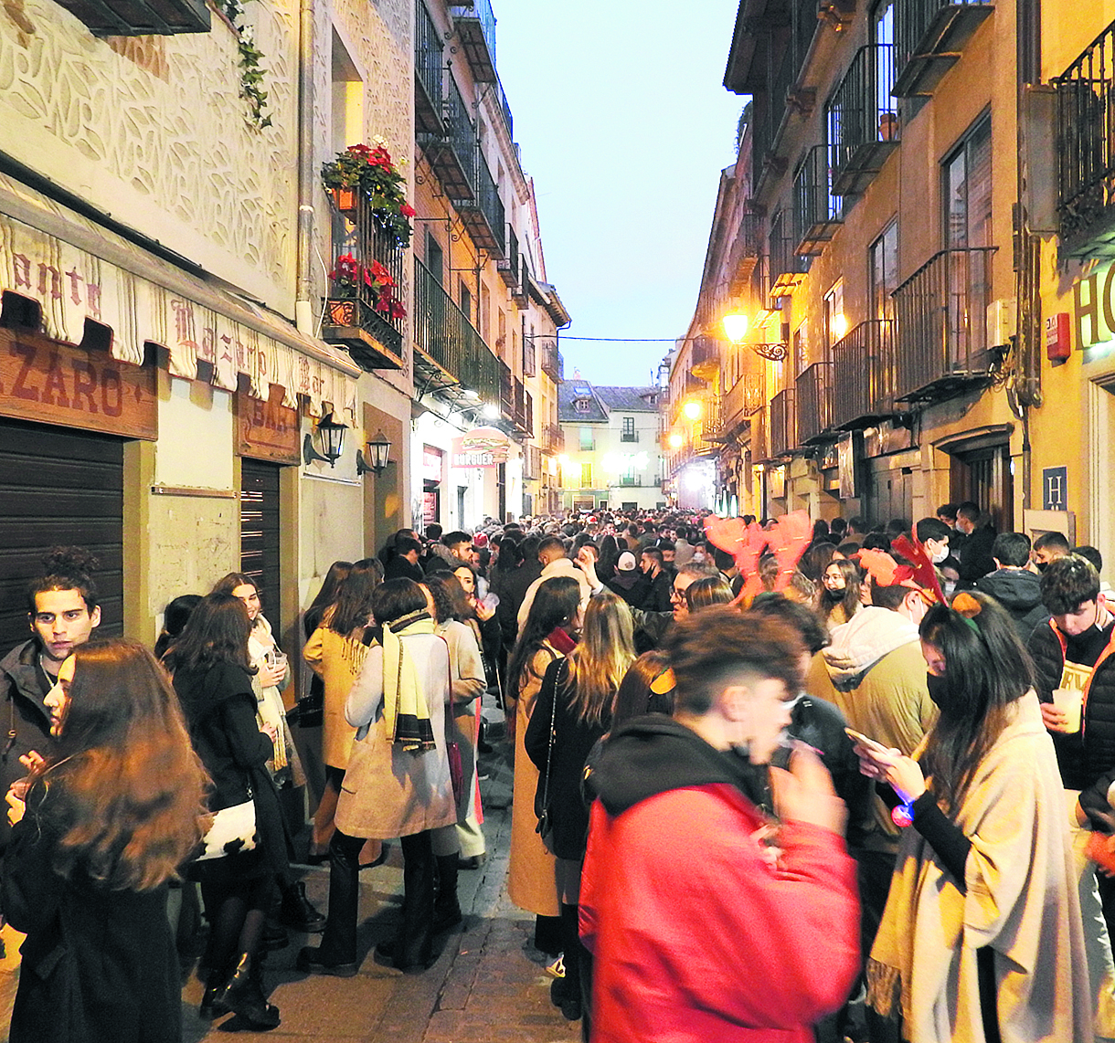 calle bares segovia tardebuena