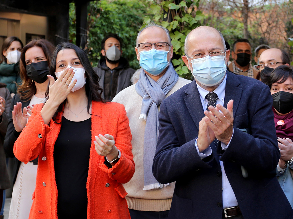 La presidenta de Ciudadanos, Inés Arrimadas, y el candidato a la Presidencia de la Junta, Francisco Igea. / ICAL