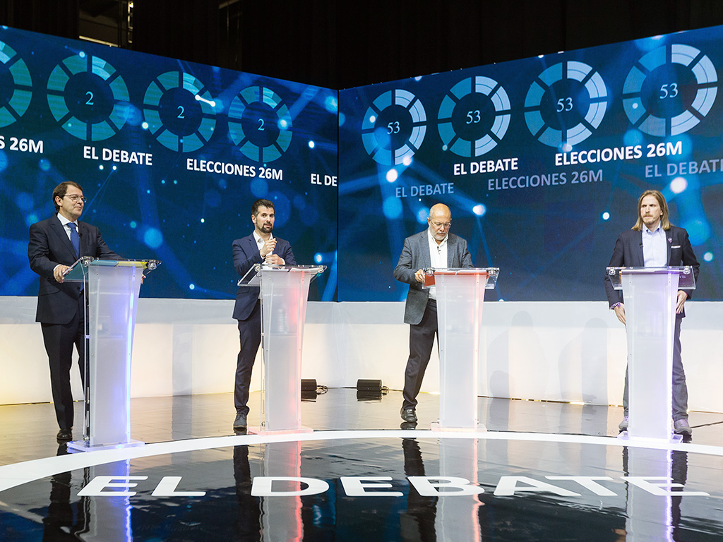 Dimisiones en la Comisión de Debates tras otro revés de la Junta Electoral 1 En los debates electorales de los anteriores comicios autonómicos participaron cuatro candidatos. / ICAL