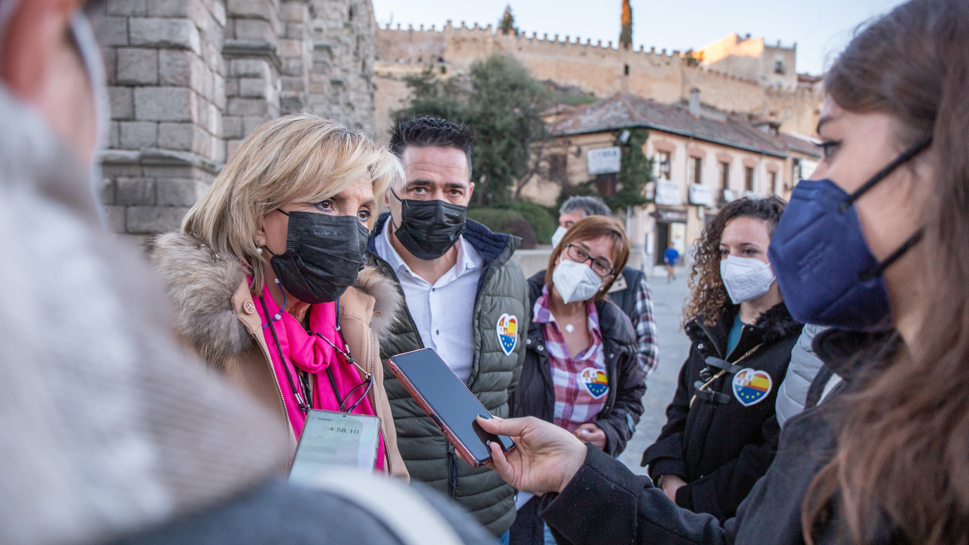 La exconsejera de Sanidad, Verónica Casado, visitó este sábado Segovia. / NEREA LLORENTE
