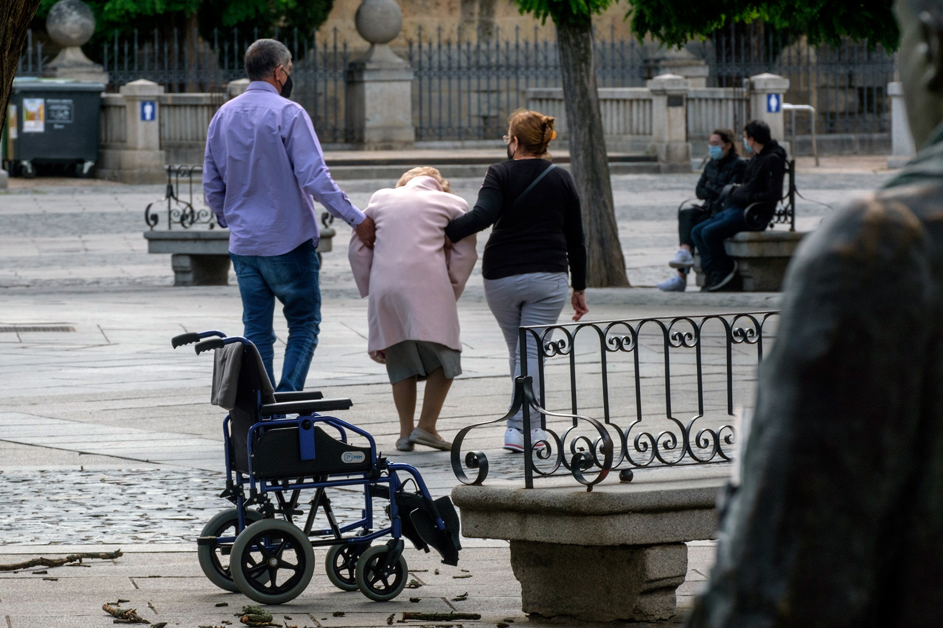 Anciano Jubilado Dependiente Curiosa Ramas Arbol KAM3291