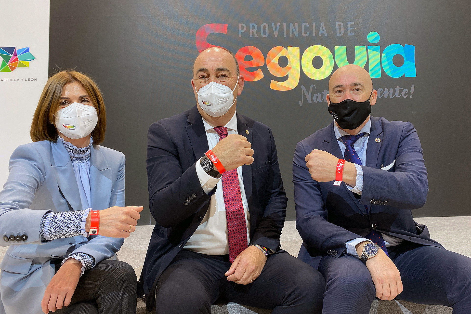 Magdalena Rodríguez, Miguel Ángel del Vicente y el diputado Óscar Moral, en la presentación en IFEMA. /E.A.