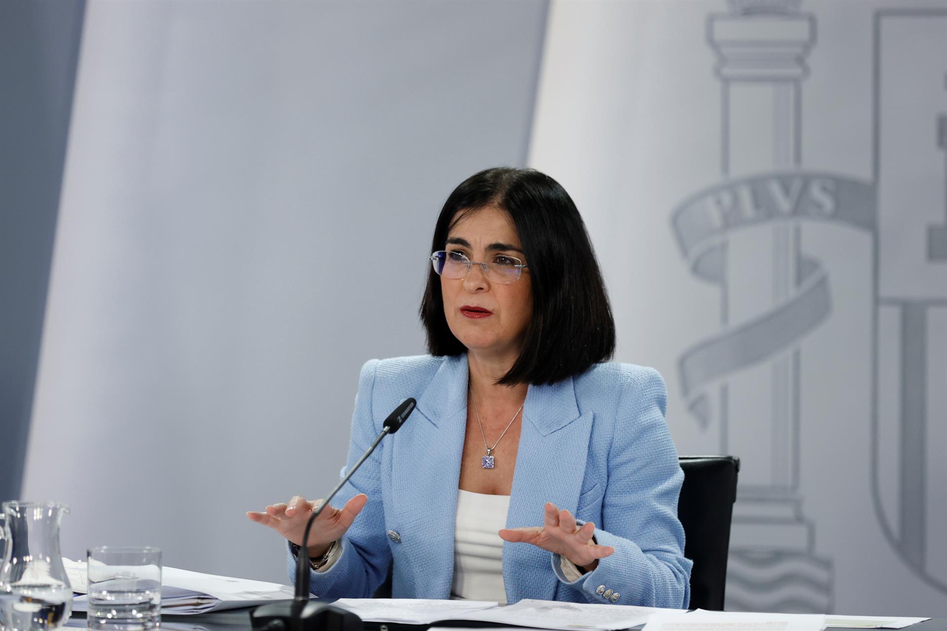 Sanidad confirma que habrá una cuarta dosis anticovid "para toda la población" 1 La ministra de Sanidad Carolina Darias durante la rueda de prensa ofrecida al termino del Consejo de ministros este martes en Moncloa EFEJavier Lizon
