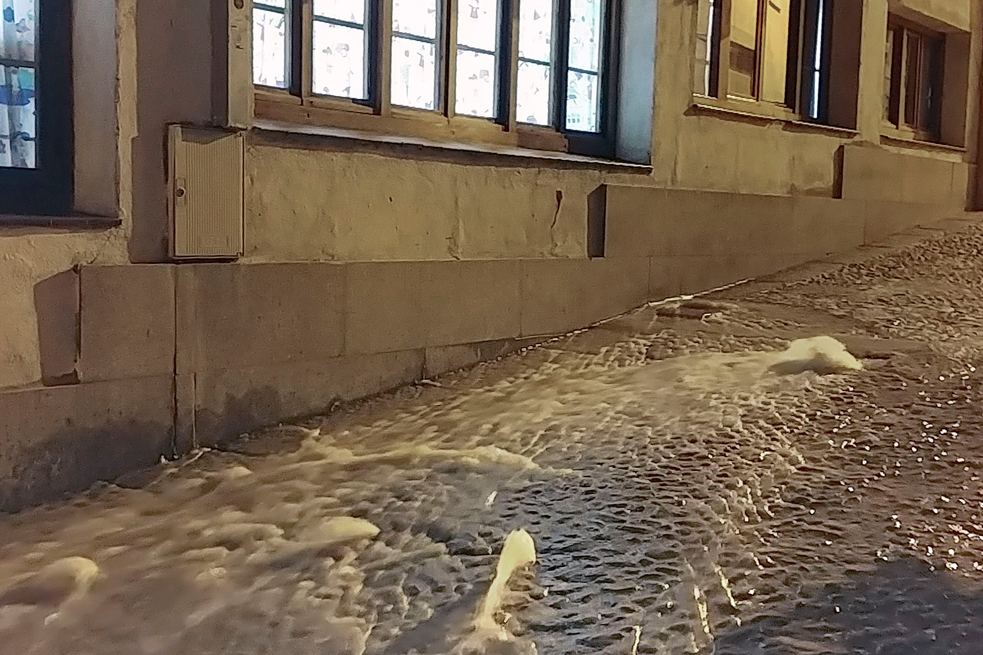calle jardin botanico averria agua inundacion guarderia 15