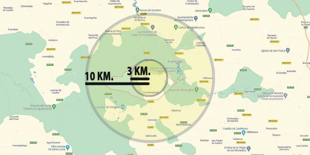 zona de restriccion gripe aviar fuenterrebollo