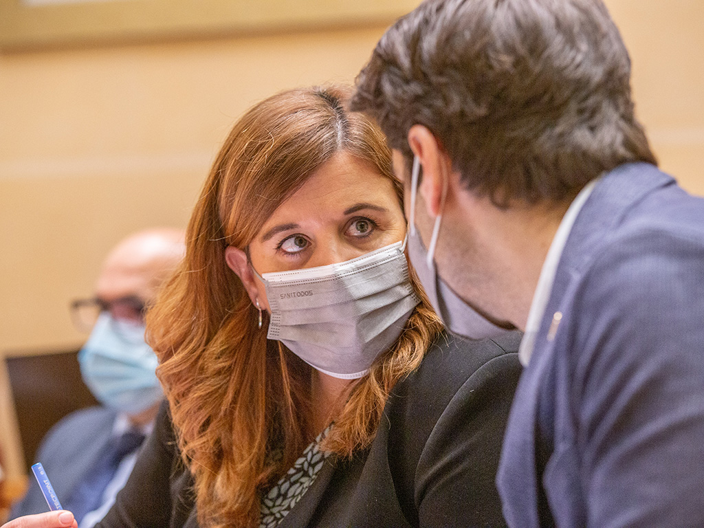 La concejala Clara Martín, durante el Pleno. / NEREA LLORENTE