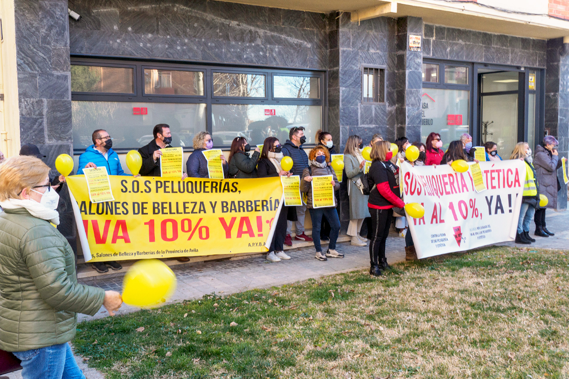 Concentracion Peluqueros Sede PSOE KAM0204