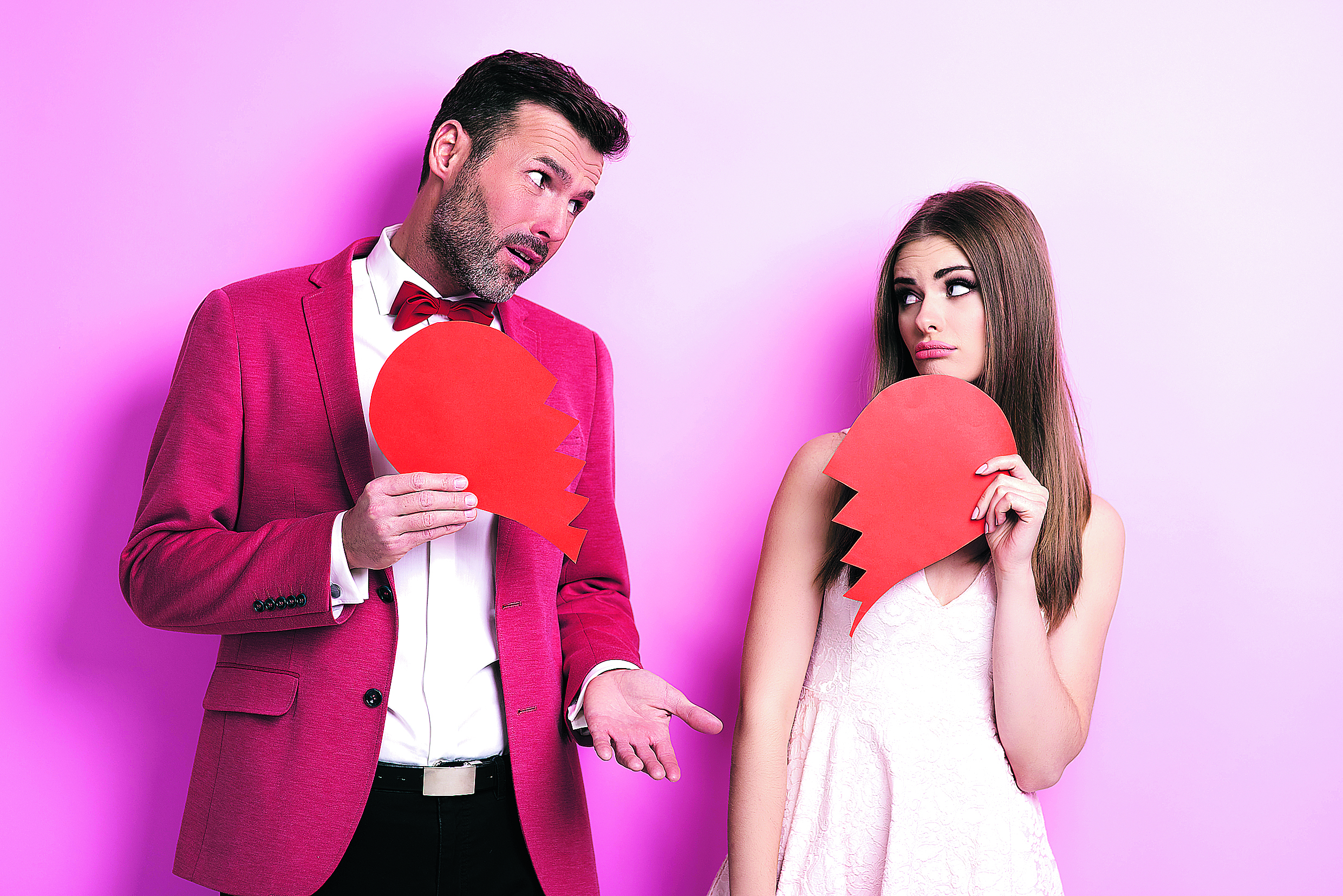 sad man asking woman s pardon OK