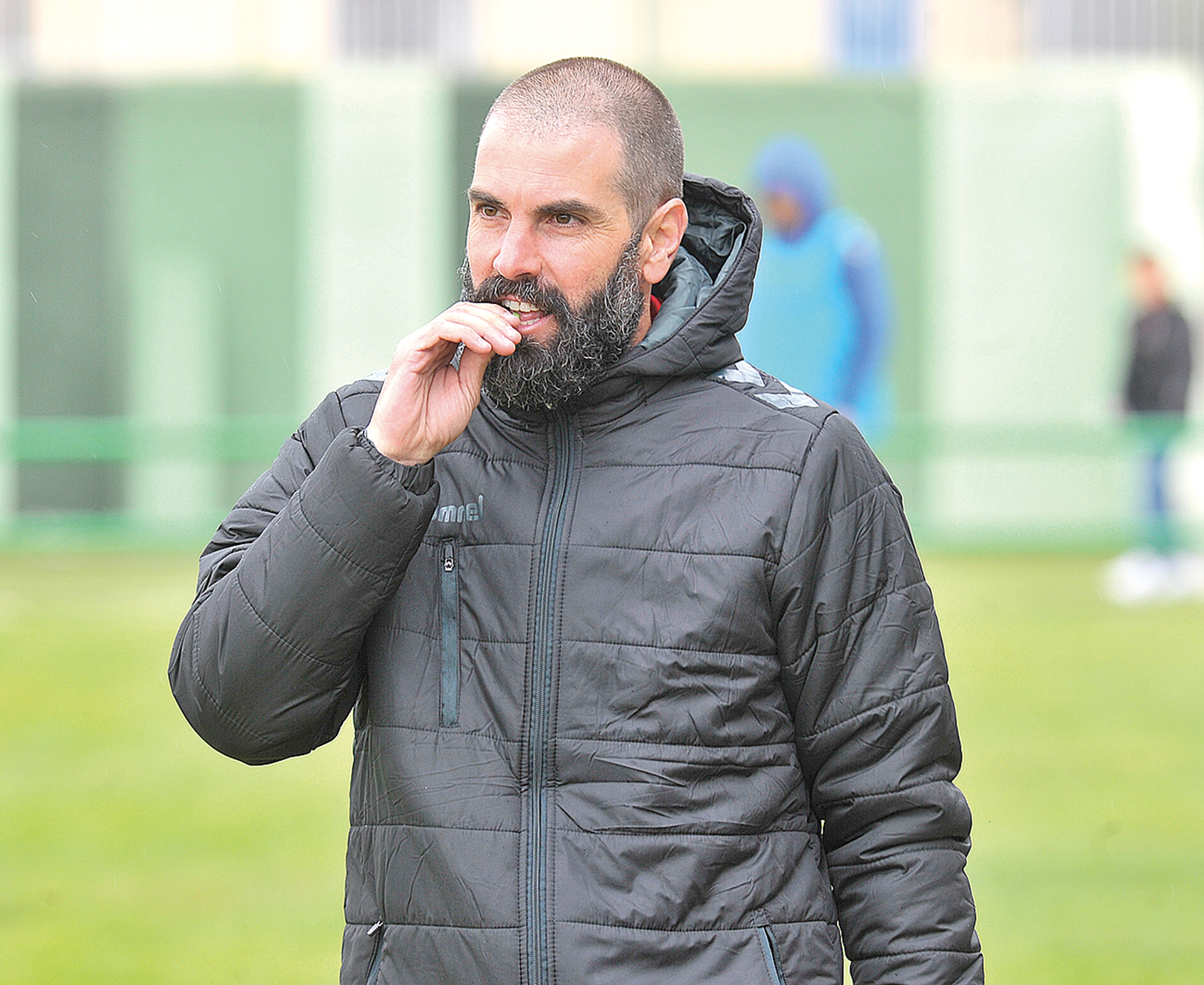 Ramsés Gil, en los prolegómenos de un partido./ KAMARERO