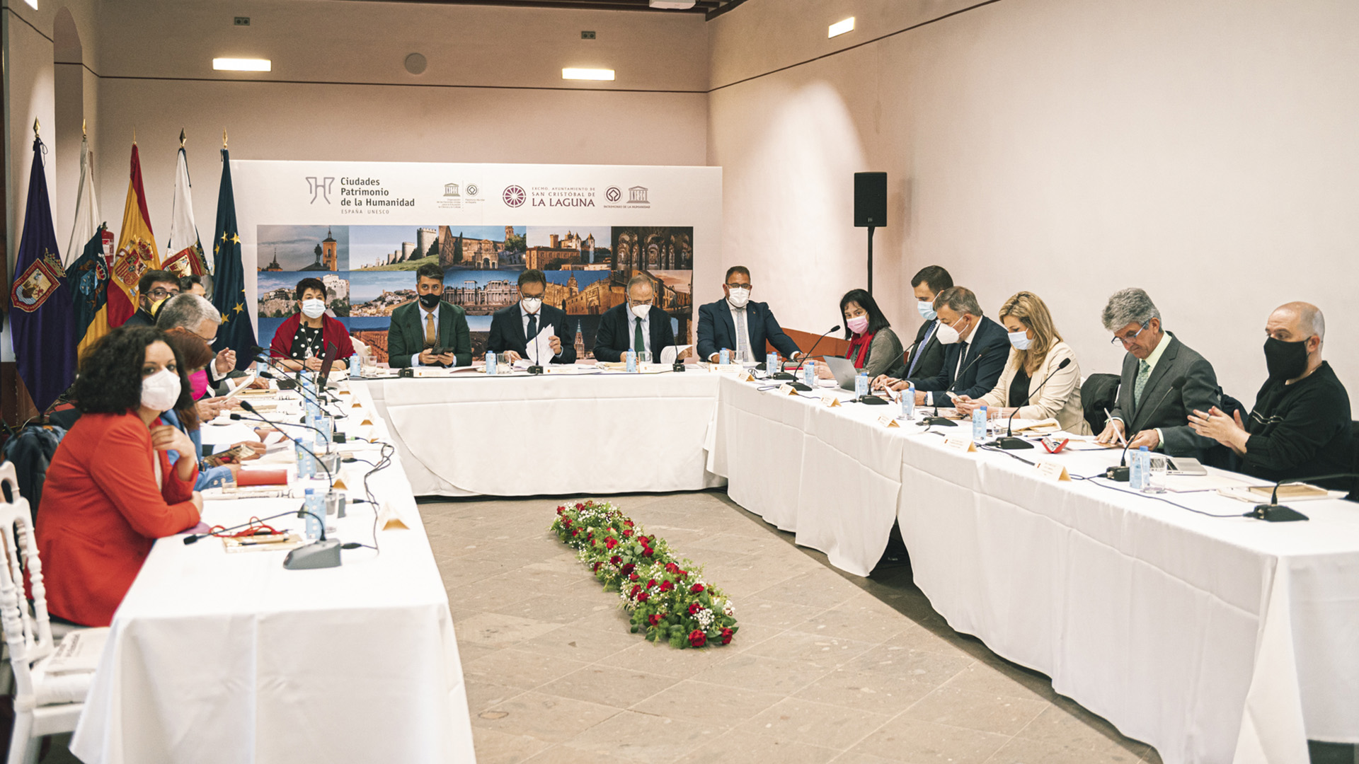 La última asamblea de alcaldes del Grupo de Ciudades Patrimonio de la Humanidad se ha celebrado este mes en San Cristóbal de La Laguna. / E. A.