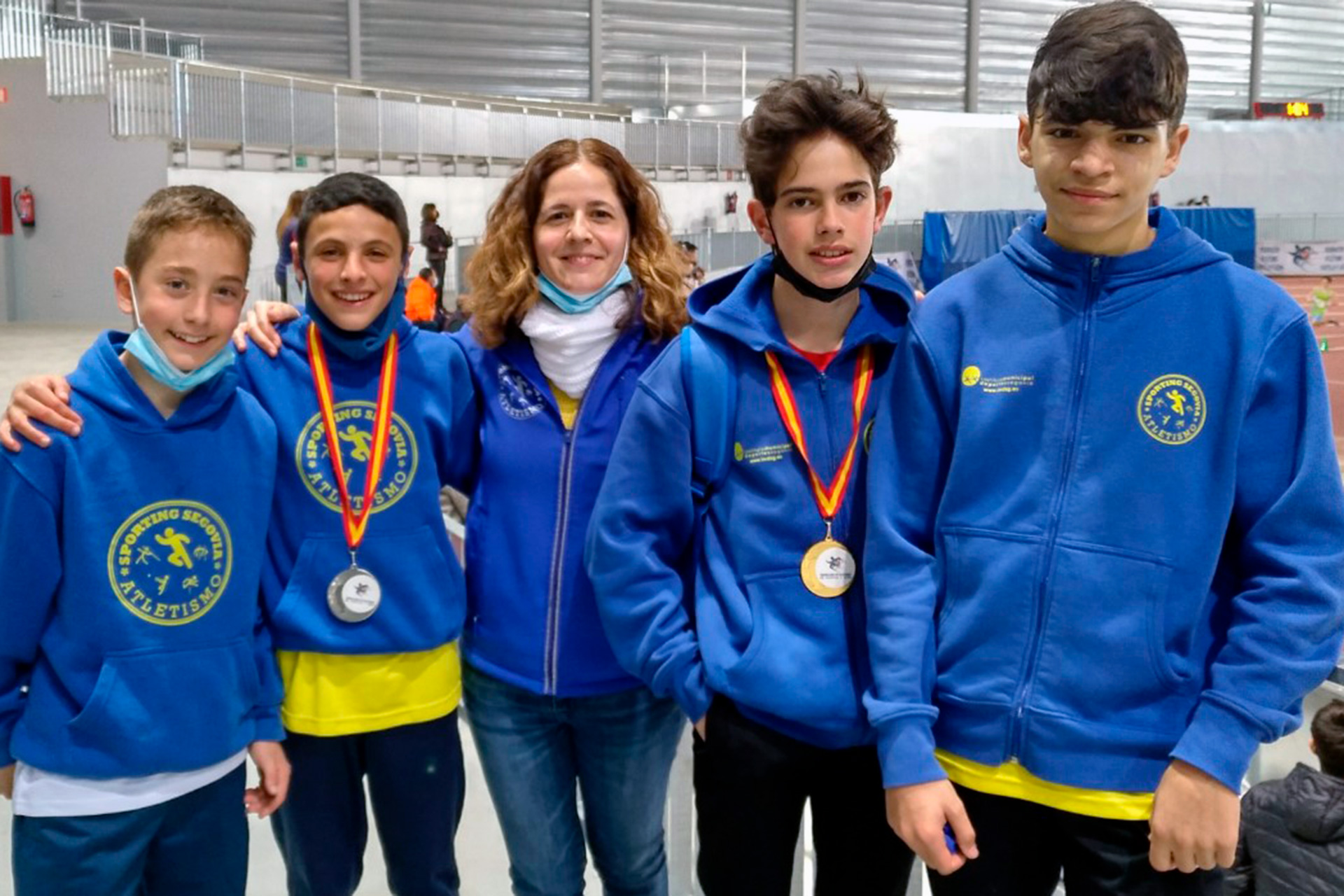 Asier AdrianV Noe Hugo entrenadora MonicaAlvaro