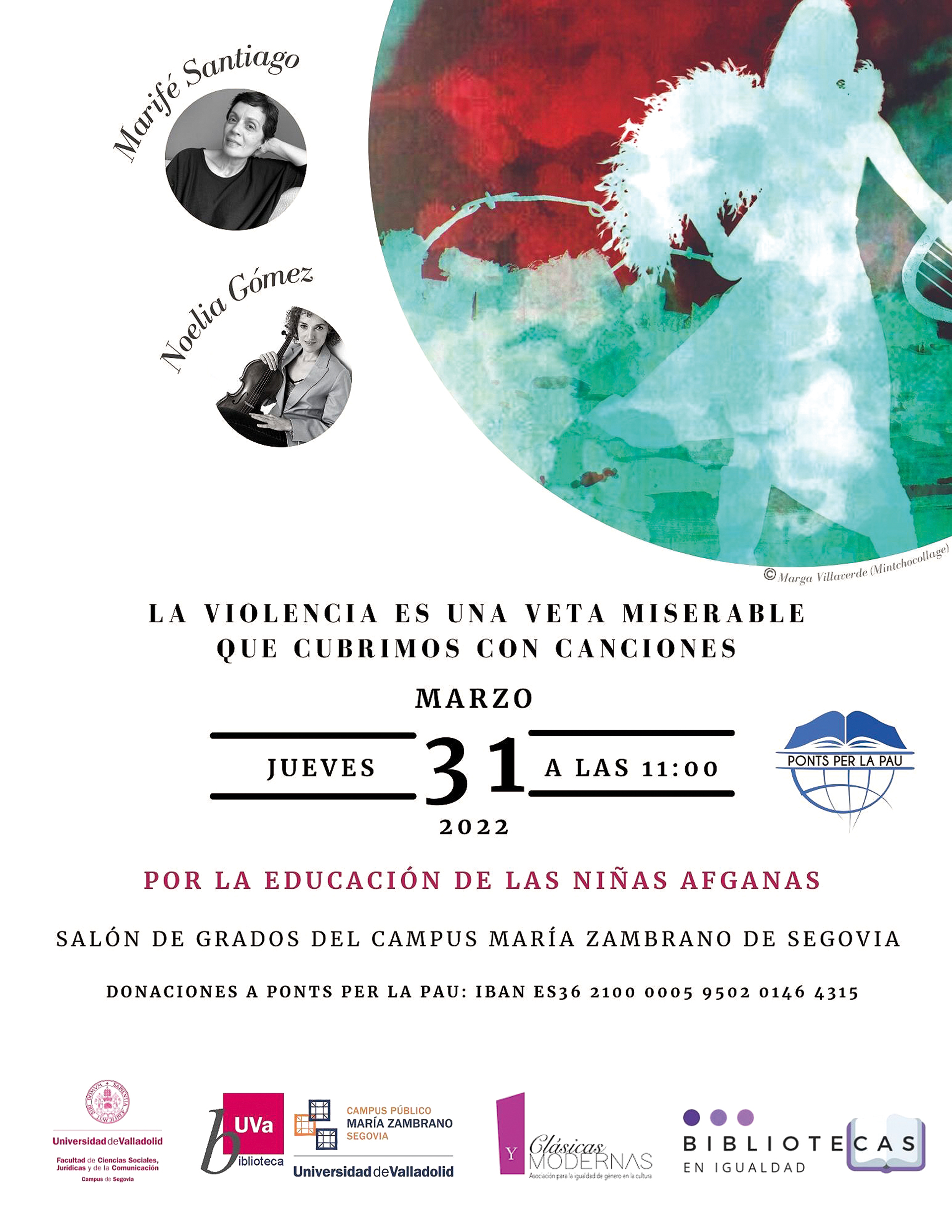 Cartel del encuentro poético-musical. UVA.