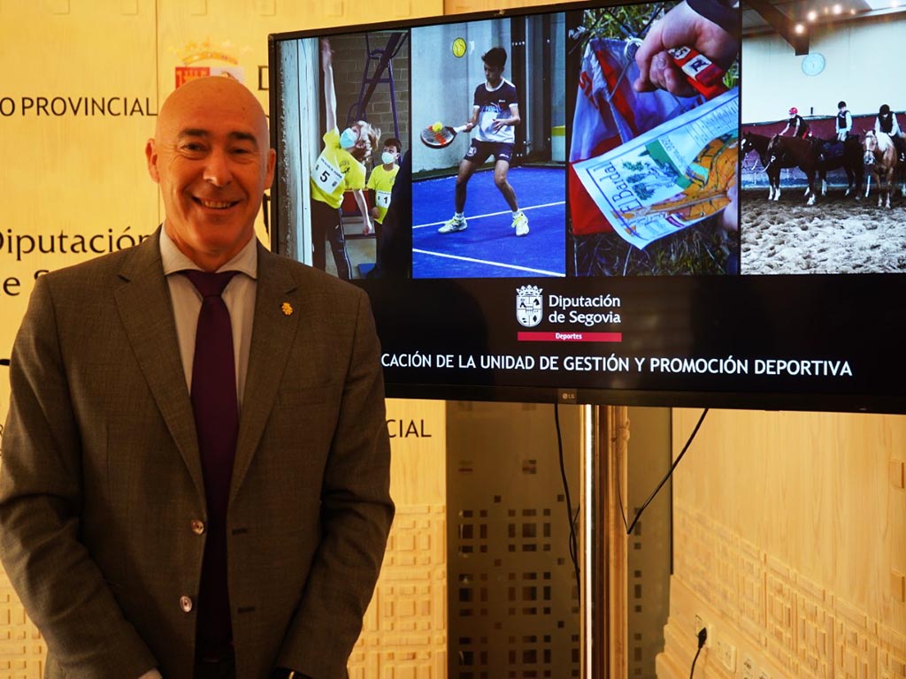 El diputado Óscar Moral, en la presentación de la planificación de la Unidad de Gestión y Promoción Deportiva. / EL ADELANTADO