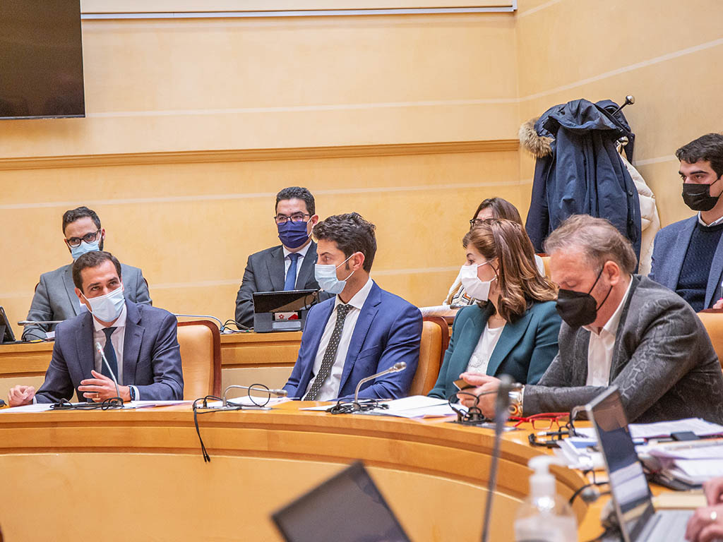 Concejales del Partido Popular, durante el pleno del Ayuntamiento de Segovia. / NEREA LLORENTE