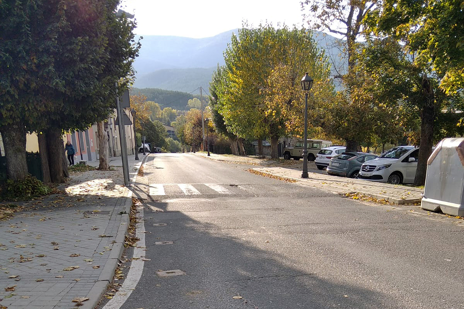 Estado actual de la travesía de Valsaín. /E.A.