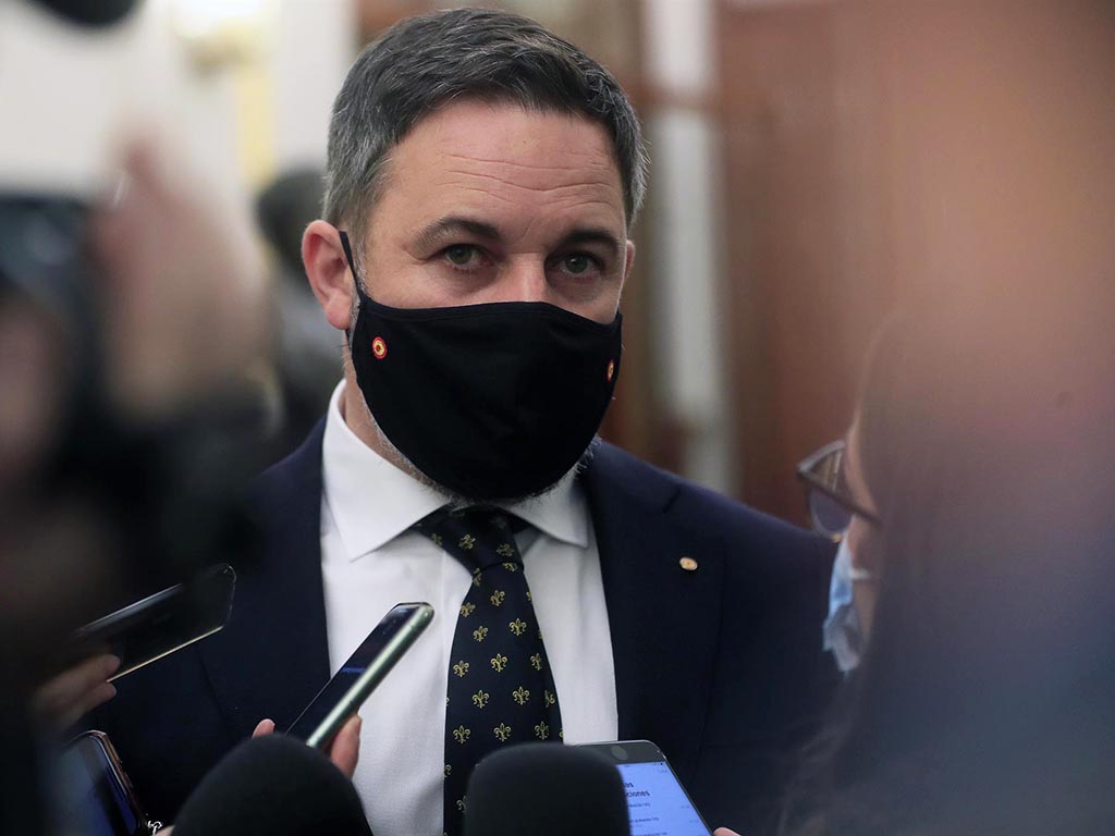 Abascal dice que no hay acuerdo para presidir las Cortes de Castilla y León 1 El líder de Vox Santiago Abascal. EFE/ Fernando Alvarado