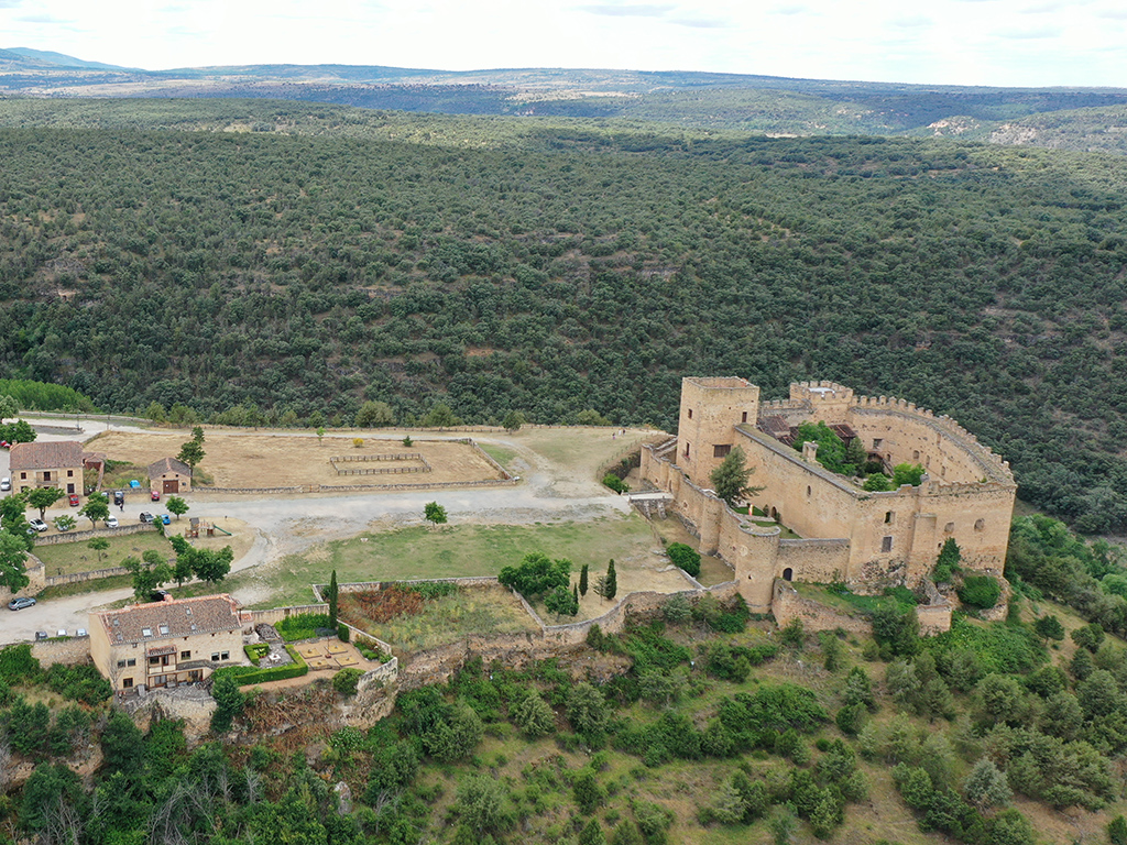 Vista aérea del castillo de Pedraza. / RTVE