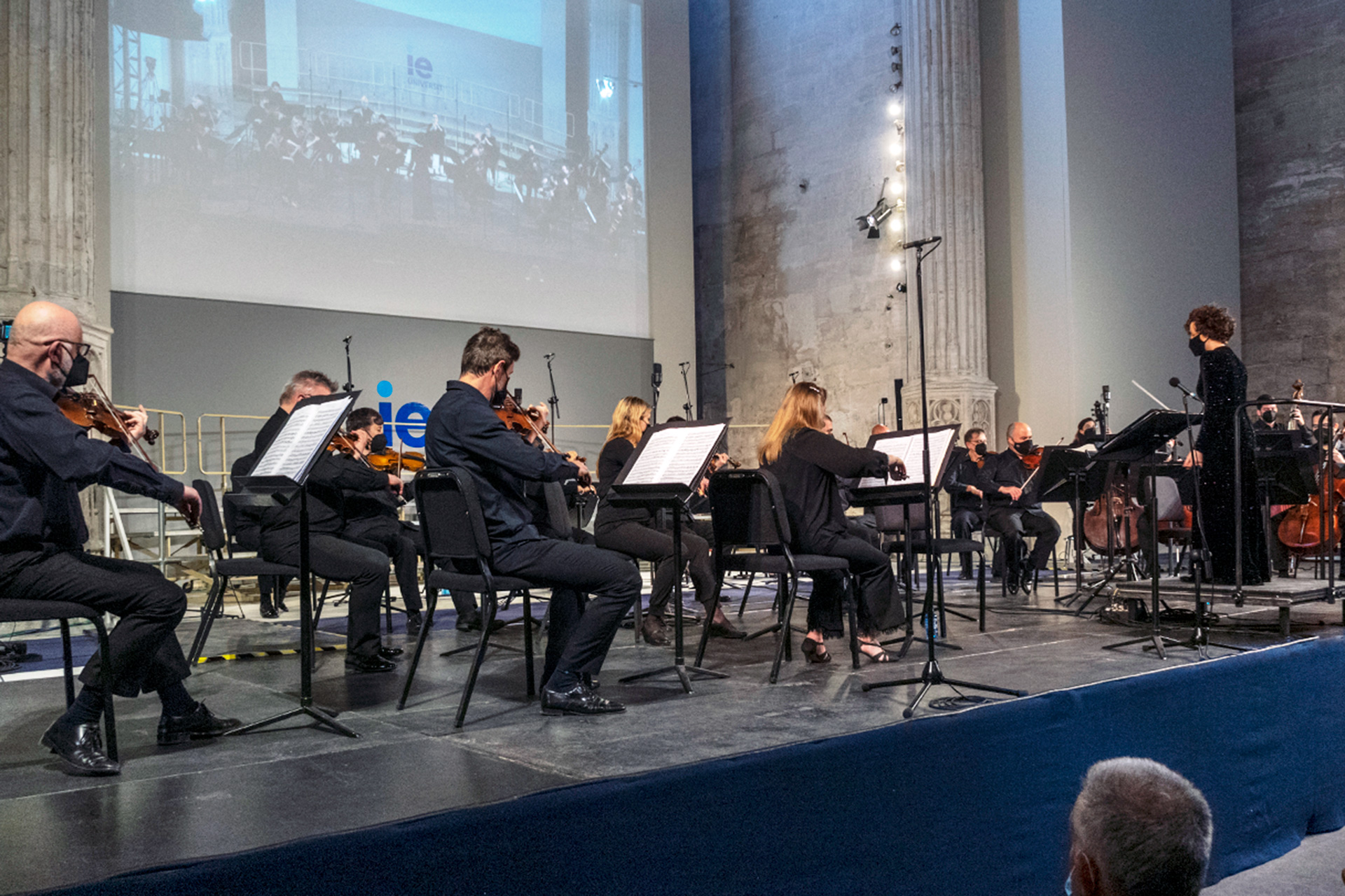 La Orquesta Sinfónica de Castilla y León, durante un concierto en Segovia. /KAMARERO