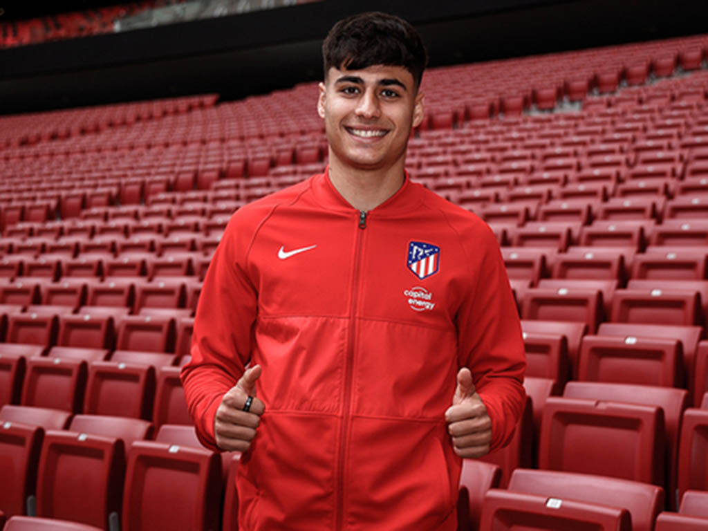 El jugador del Atlético de Madrid Carlos Martín, en el Wanda Metropolitano. / ÁLVARO CAMPO - ATLÉTICO DE MADRID