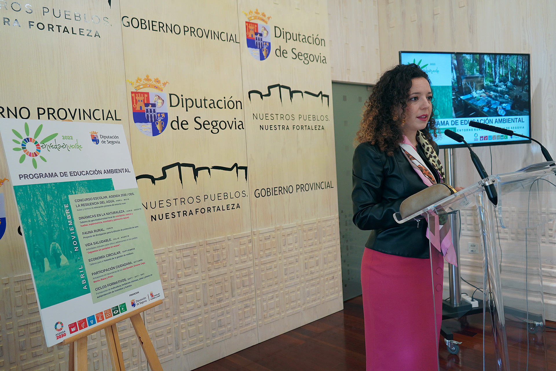 Noemí Otero, durante la presentación del programa. /E.A.