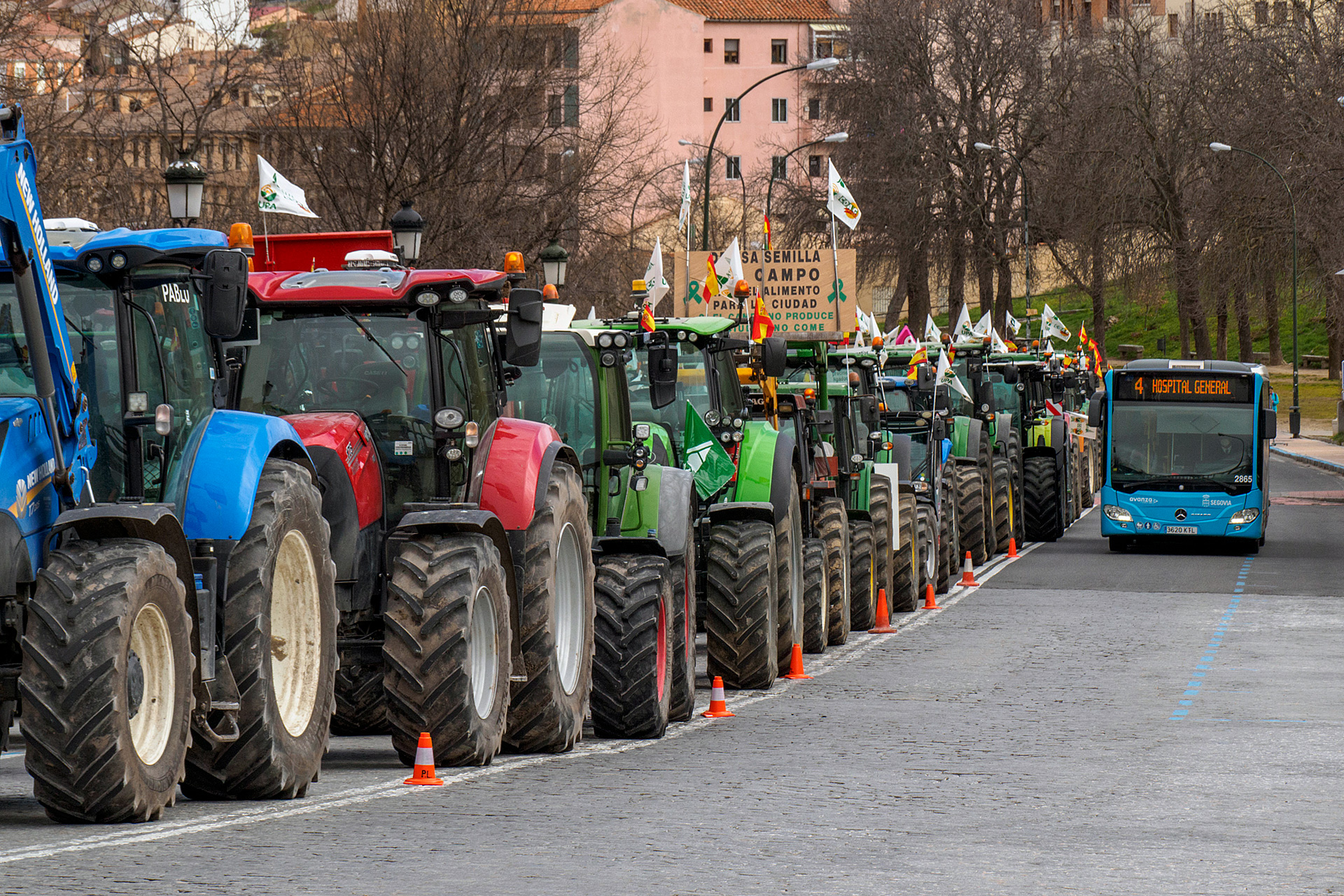 Una de las últimas tractoradas tuvo lugar en marzo. / KAMARERO