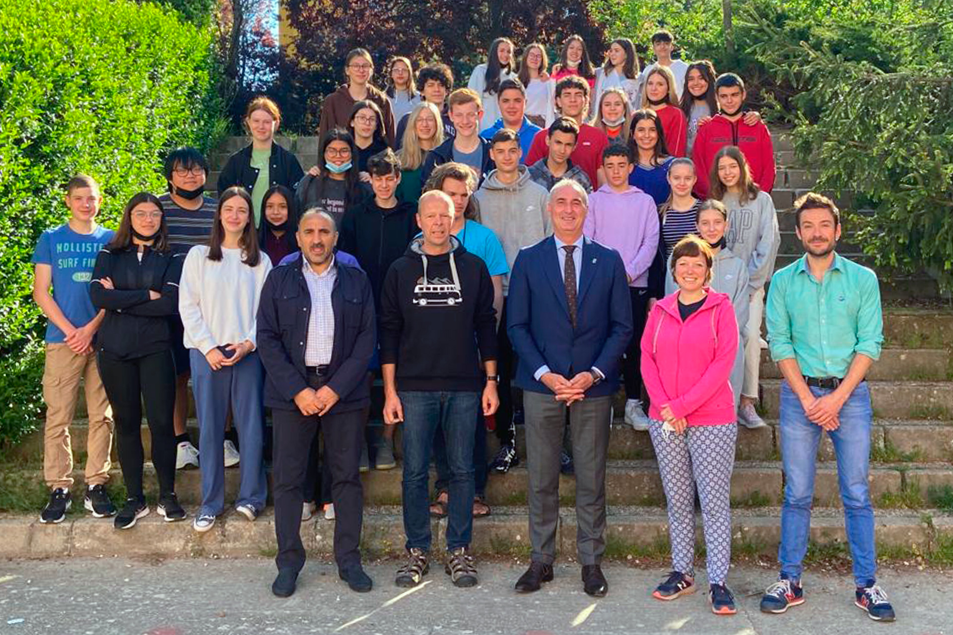 El Delegado Territorial con alumnos y profesores alemanes 1