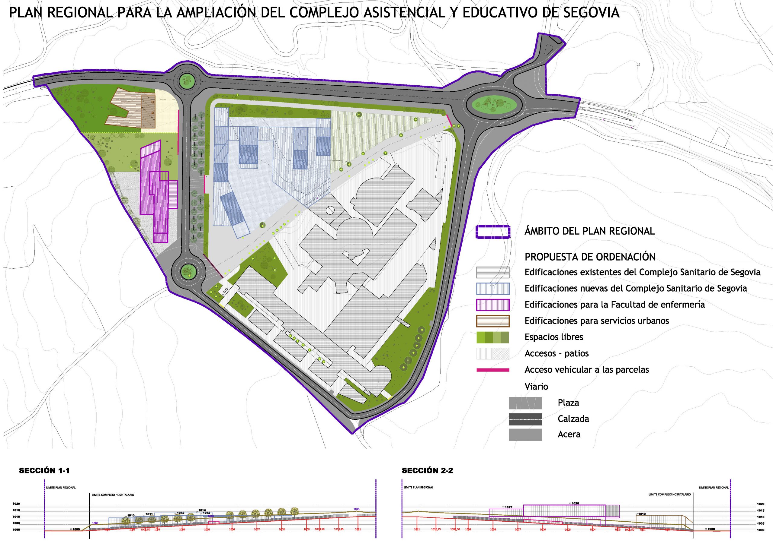 Plano Plan Regional Complejo Asistencial y Educativo SG
