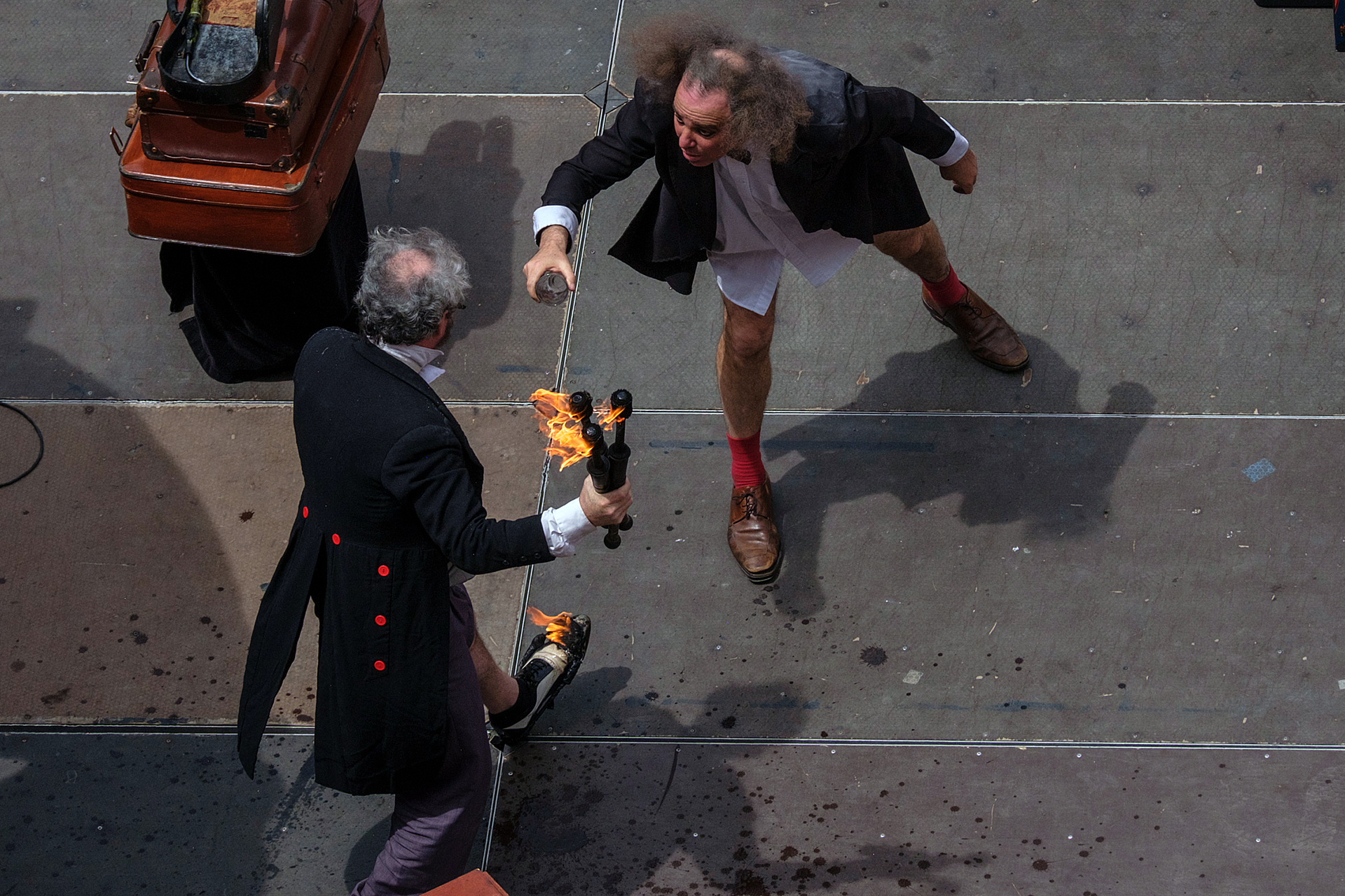 El espectáculo 'The Crazy Mozarts', de Mundo Costrini en Titirimundi. / KAMARERO