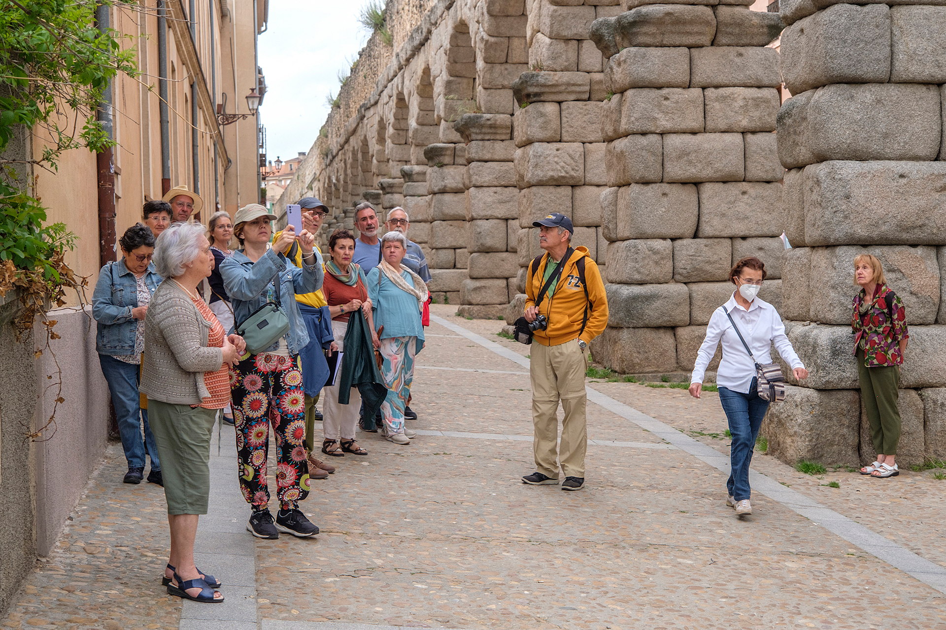Un grupo de turistas que visitaron la ciudad en el fin de semana. / KAMARERO