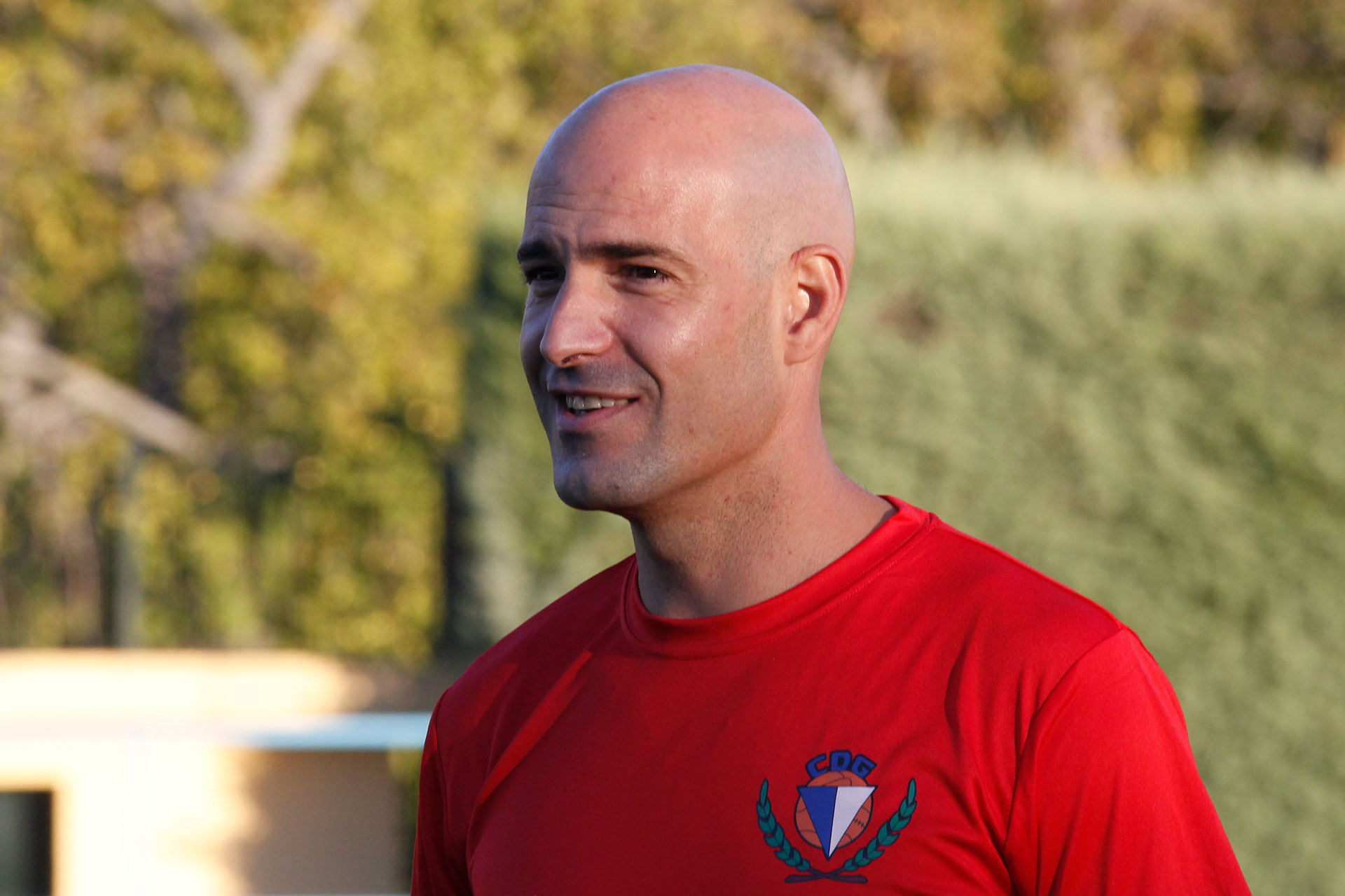 Ricardo de Andrés, en un entrenamiento del CD La Granja./ NEREA LLORENTE