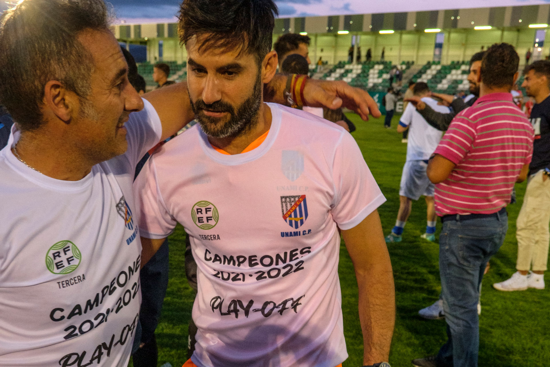 Gonzalo del Valle, finalizado el encuentro del pasado sábado que acabó con el ascenso del Unami. / KAMARERO