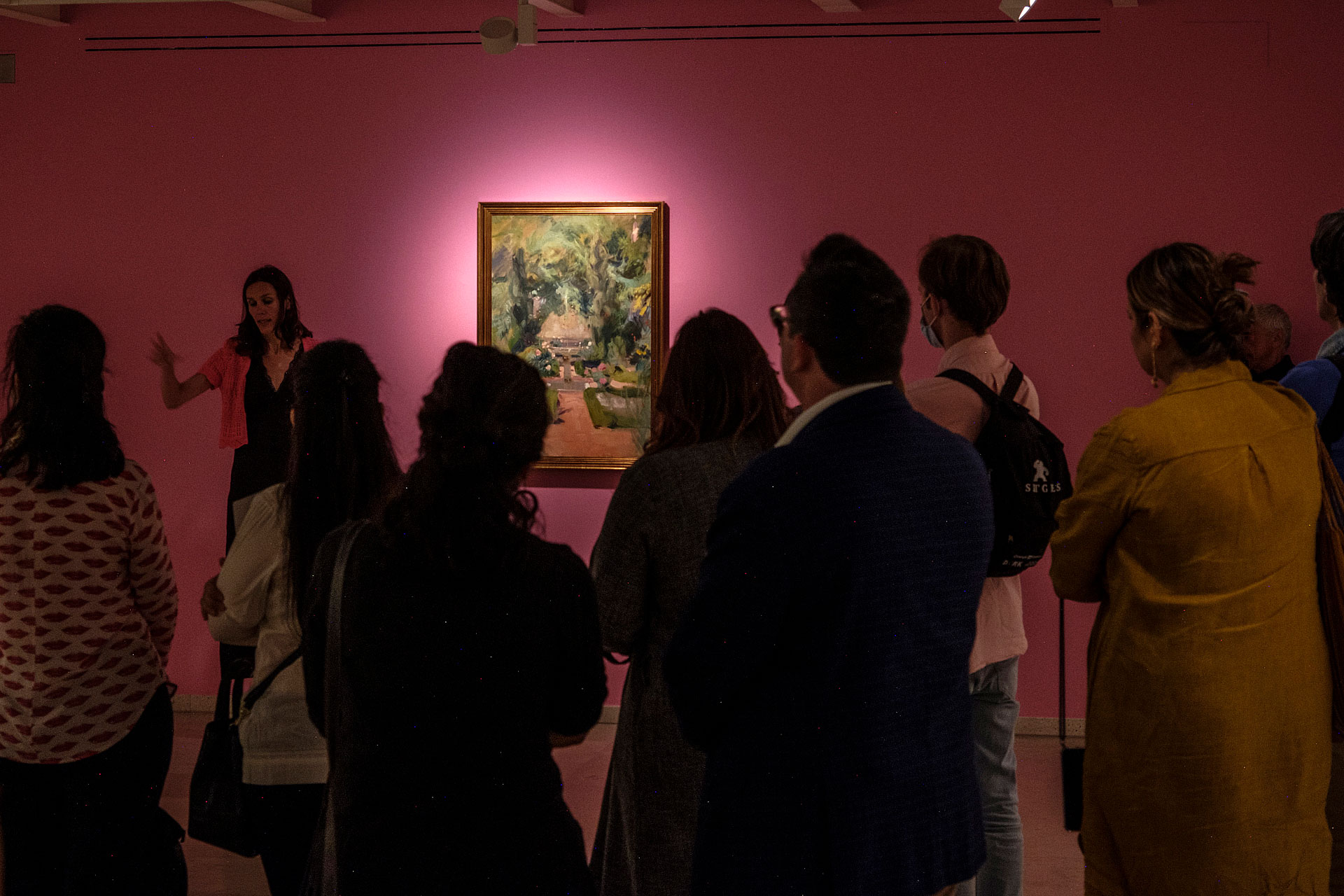 La inauguración de la exposición ‘A la luz del jardín. Sorolla-Vicente’ se celebró ayer en las inmediaciones del Museo de Arte Contemporáneo Esteban Vicente. / KAMARERO