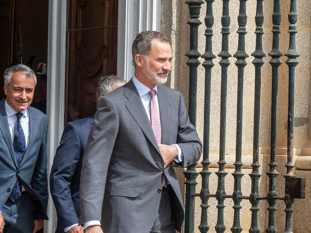 El rey Felipe VI, en su visita al Palacio Real de La Granja el pasado 20 de mayo. / NEREA LLORENTE