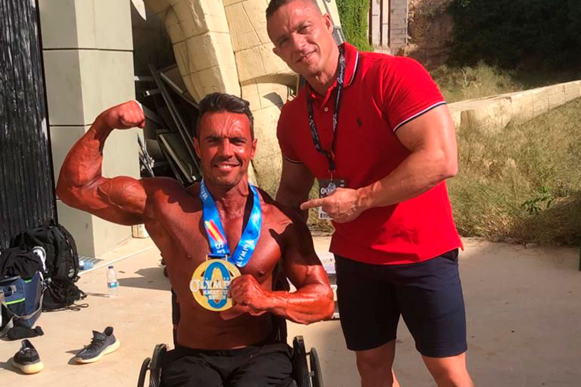 Óscar González (i) con Jesús Pérez, / E.A.