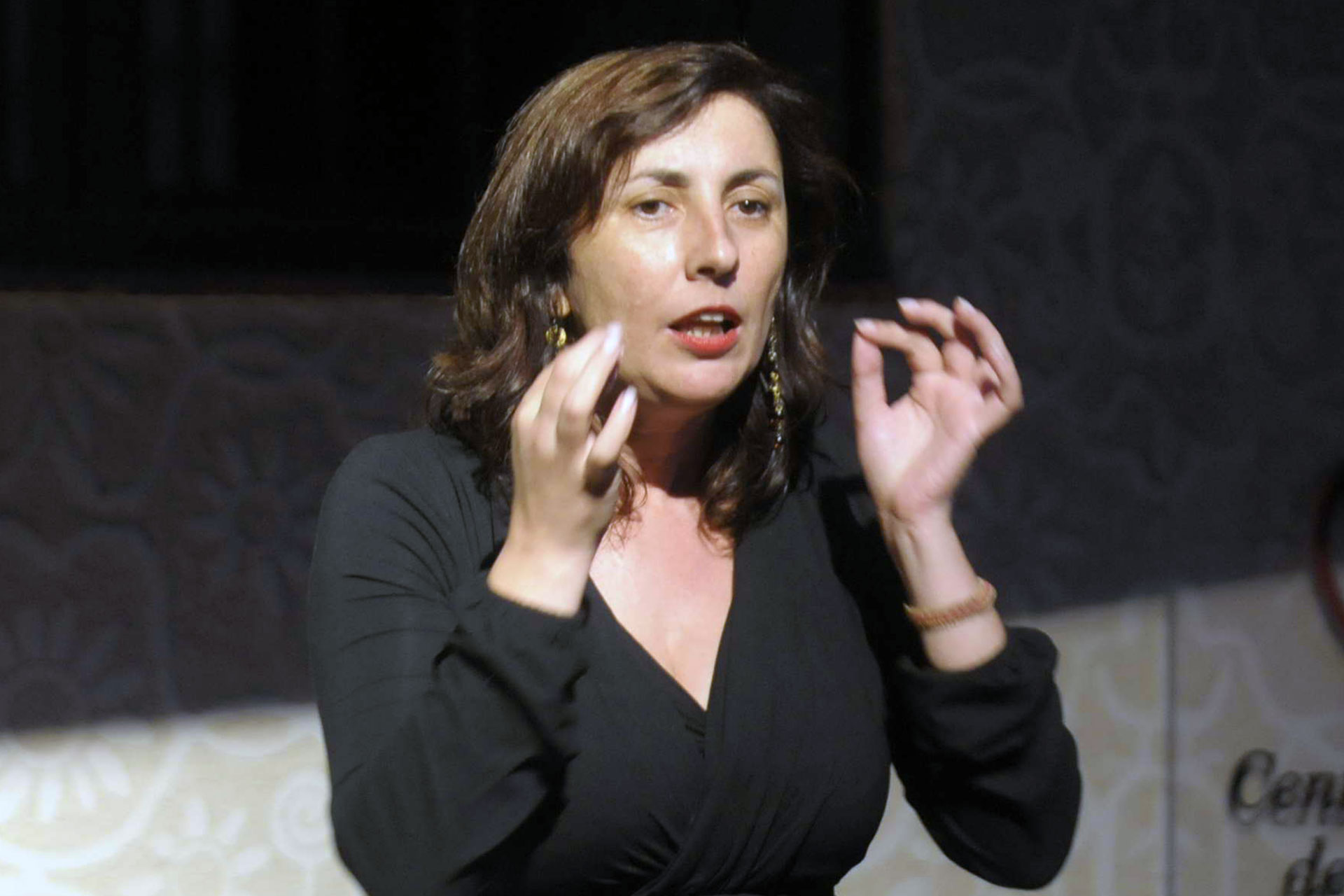 La narradora leonesa, en la Casa de Andrés Laguna. /E.A.