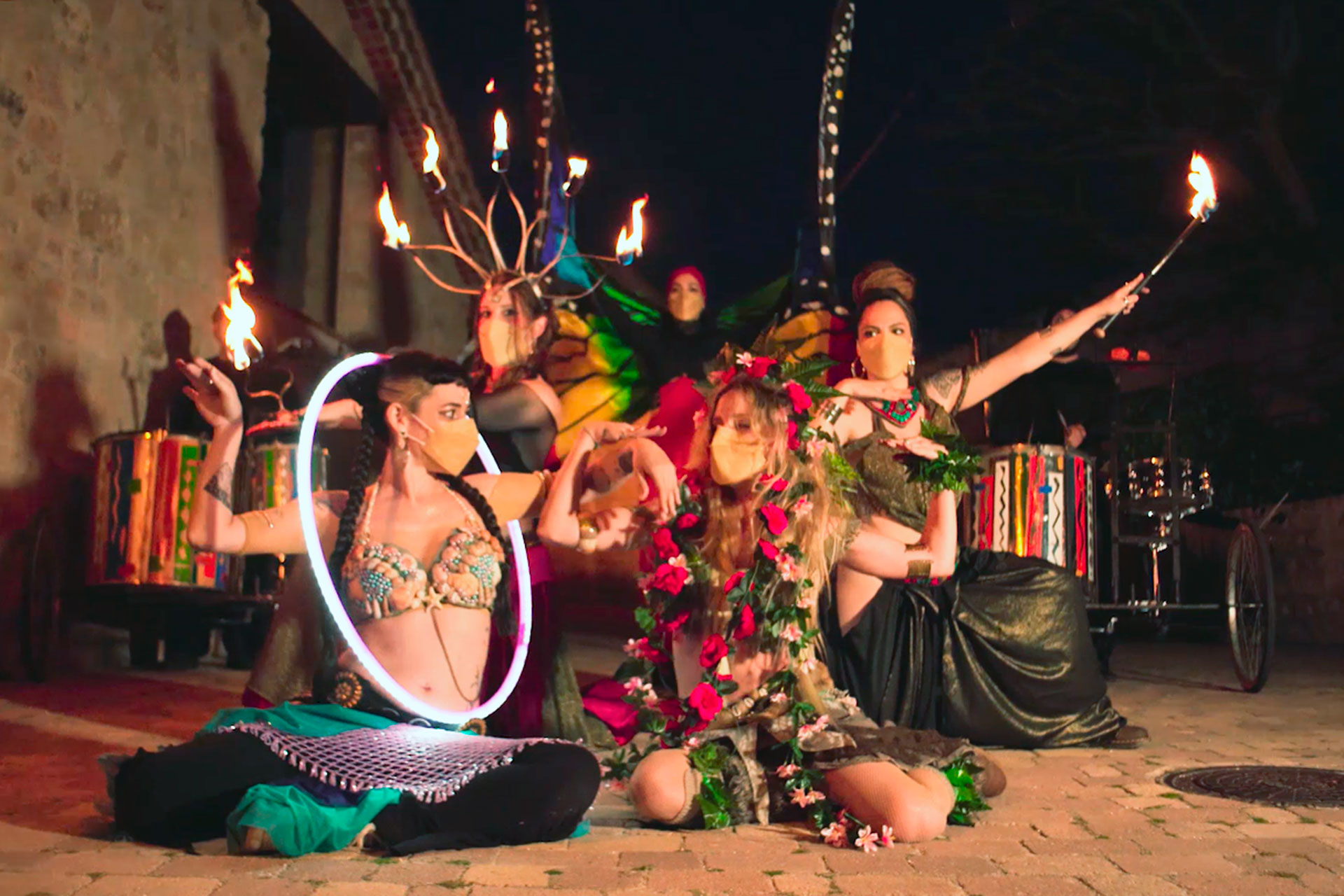 Pasacalles musical en Nava, en un verano anterior./E.A.