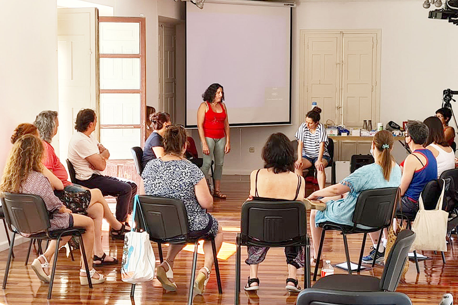Participantes en el curso de canto que ofrece la Diputación. /E.A.