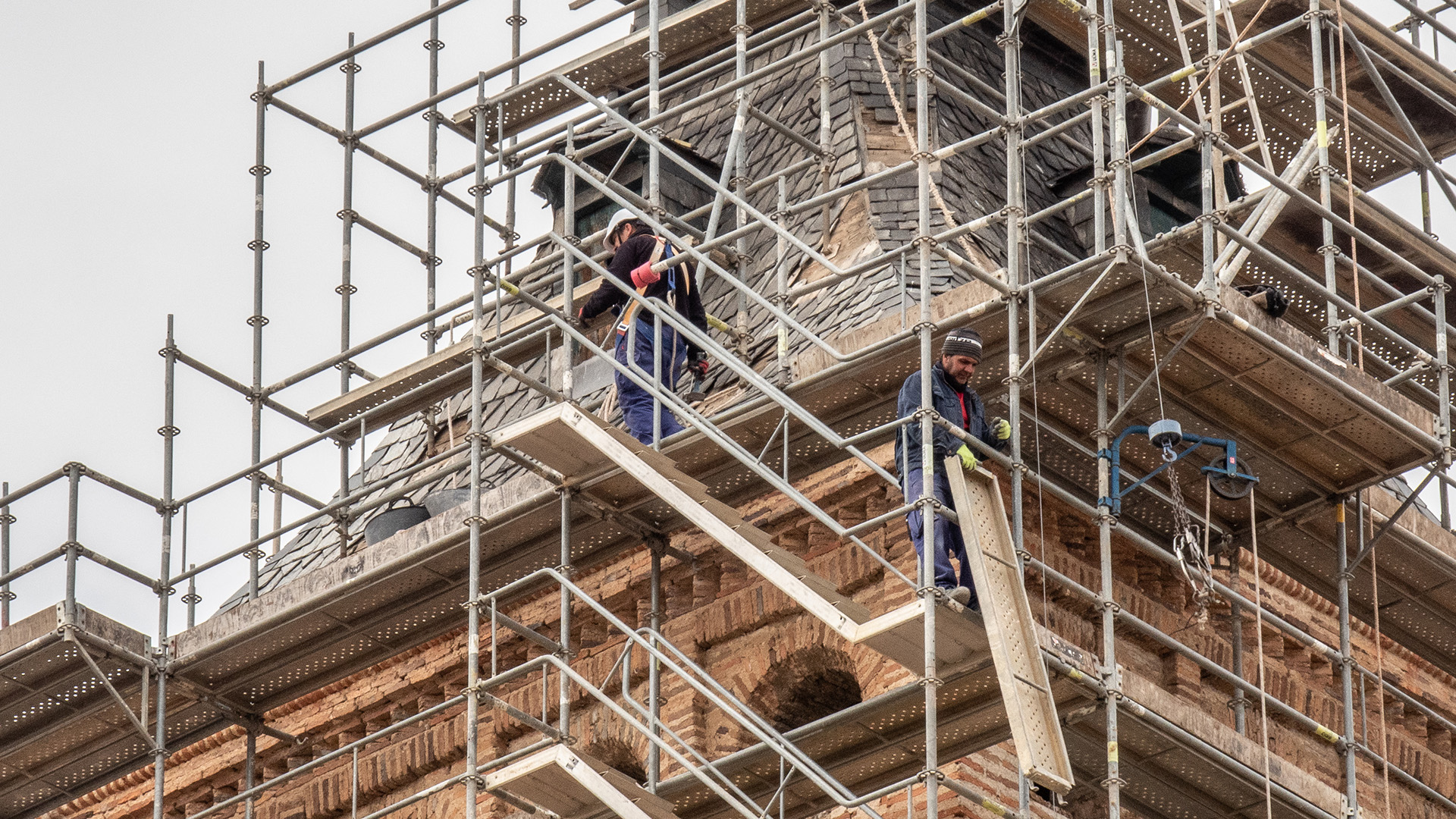 Trabajadores construccion