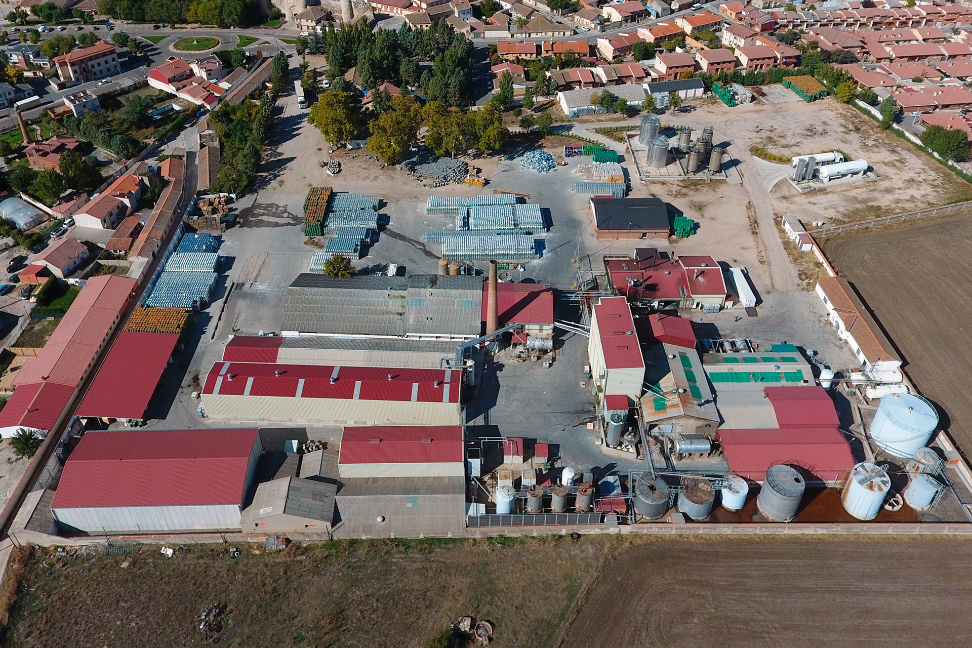 Instalaciones de una industria resinera (productora de colofonia y otros derivados de la resina) en la villa de Coca. / E. A.
