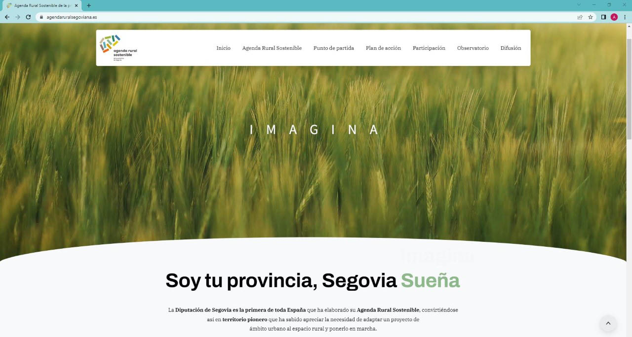 La Diputación lanza la web de la Agenda Rural Sostenible de la provincia 1 Diputacion Web Agenda Sostenible