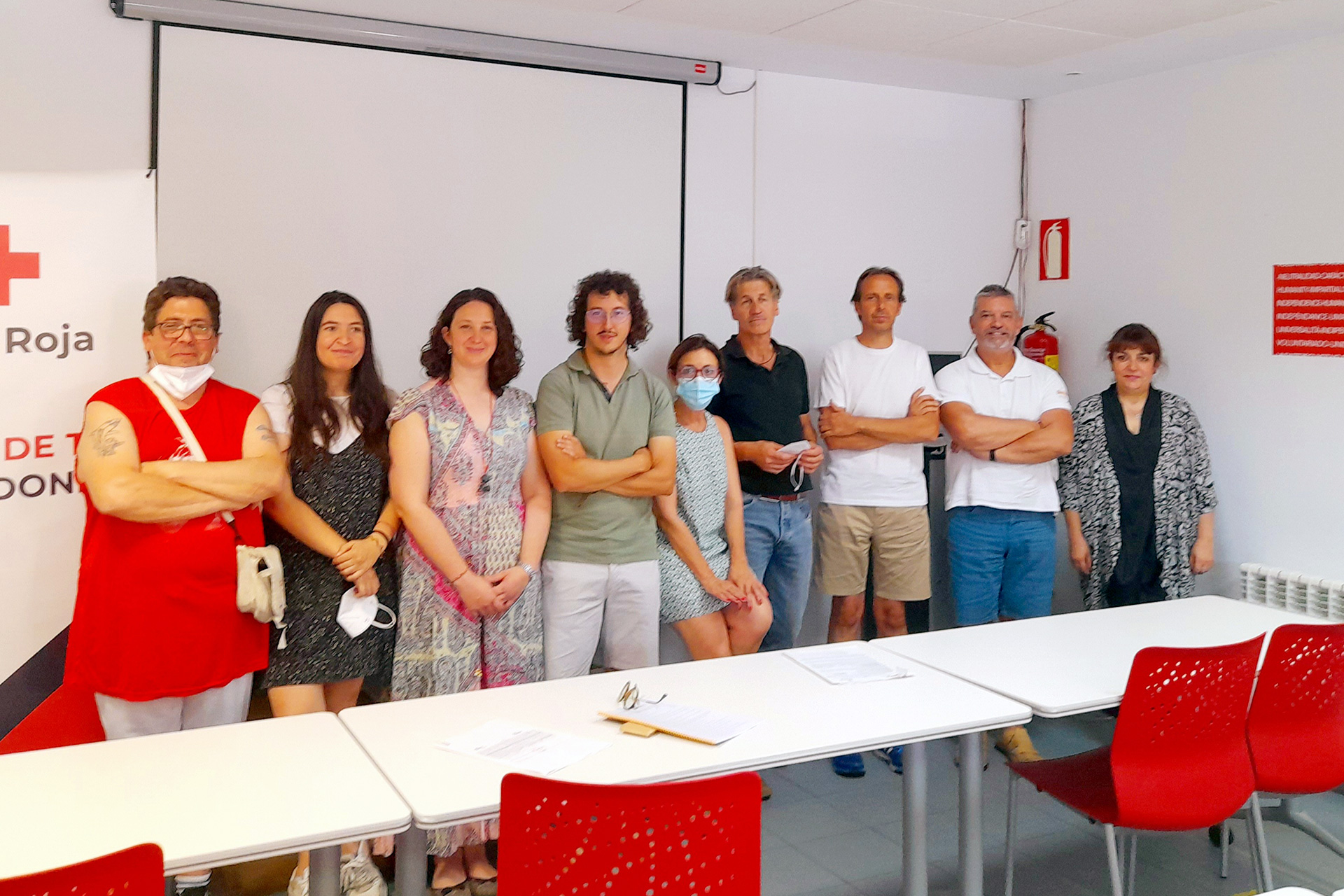 Los alumnos del curso de Gestión Medioambiental, en la sede./EA