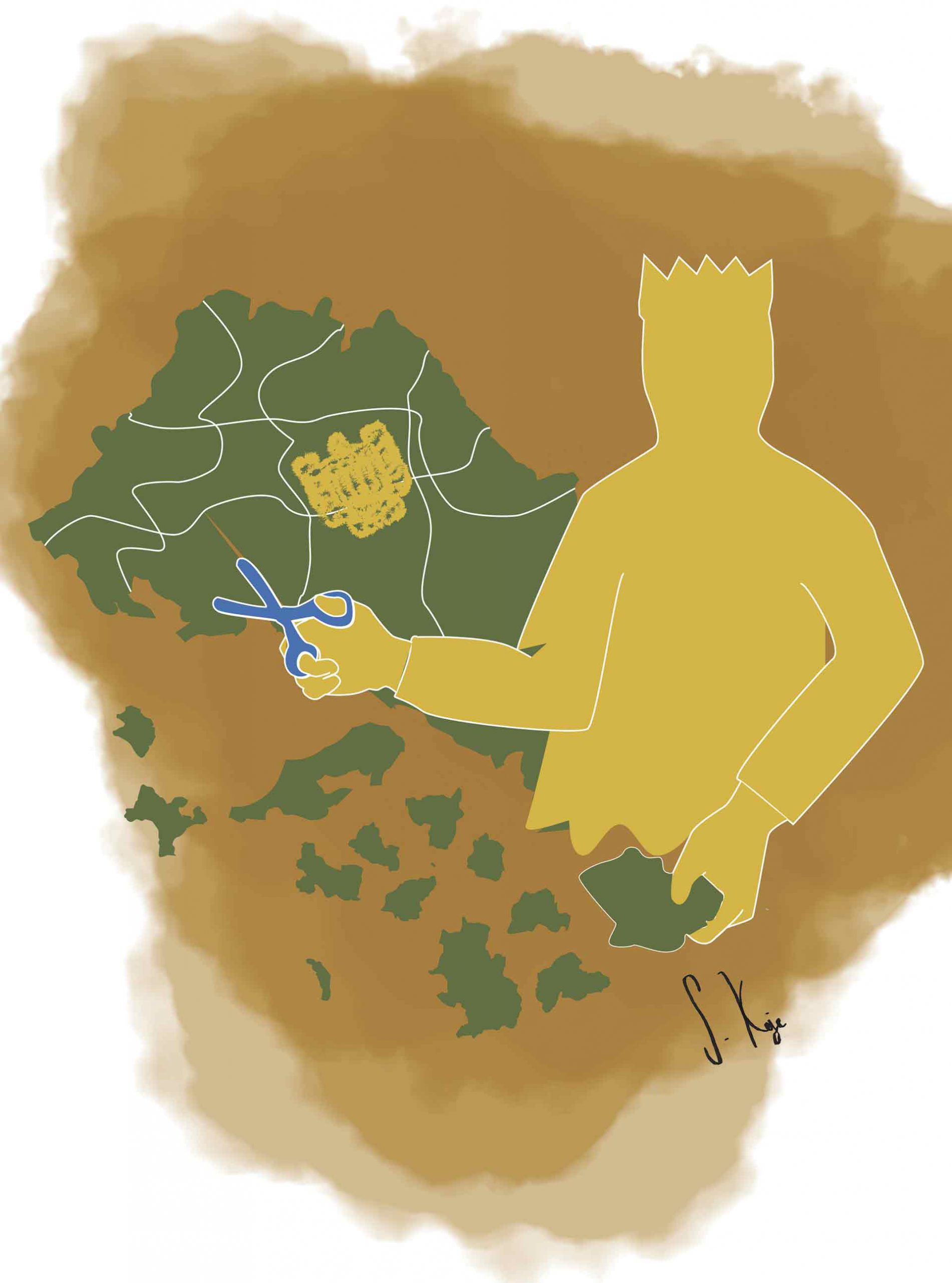 Historia del declive de la Comunidad de la Ciudad y Tierra (I) 1 Expolio, Ilustración de SKJEC