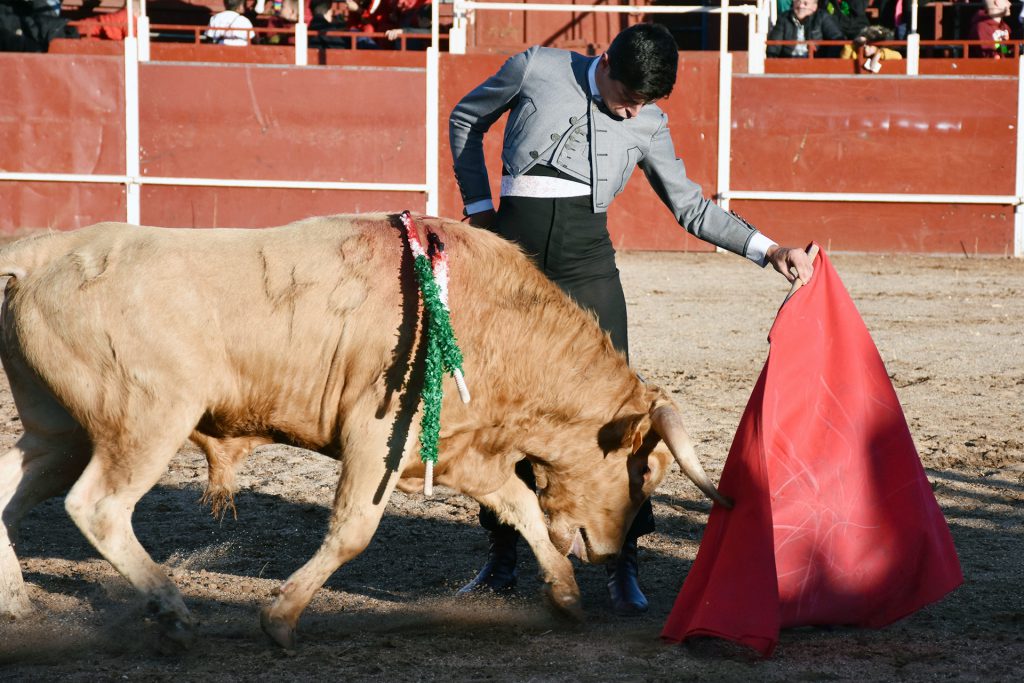 el espinariego Curro Muñoz, en la clase práctica celebrada en Ayllón. / A.M.