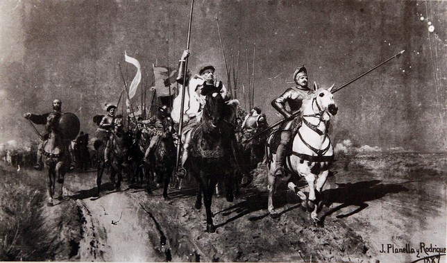 El lienzo, de 1887, escenifica la marcha al campo de batalla con Juan Padilla y el obispo de Zamora.