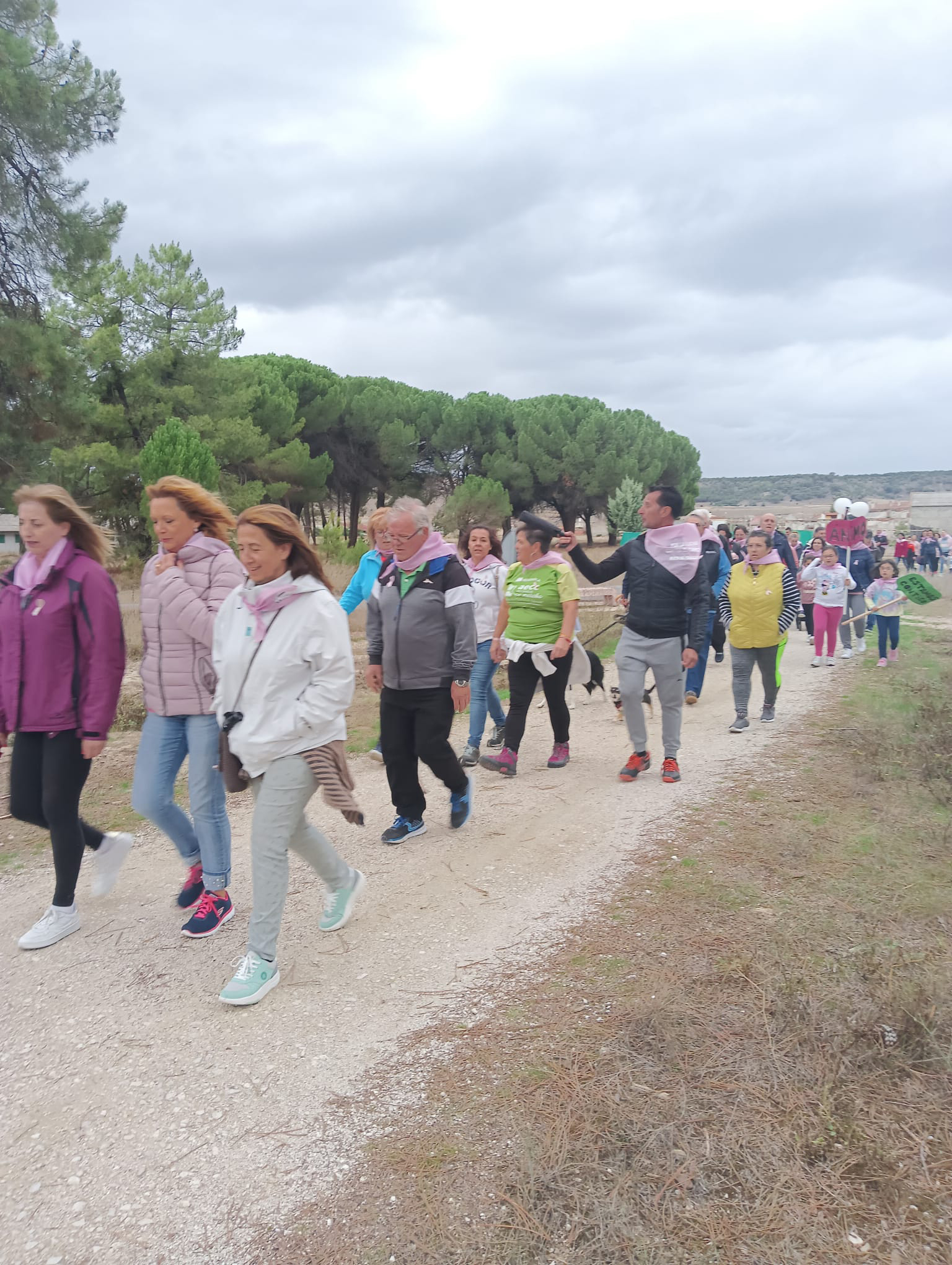 Instantes de la I Marcha Contra el Cáncer de Mata de Cuéllar