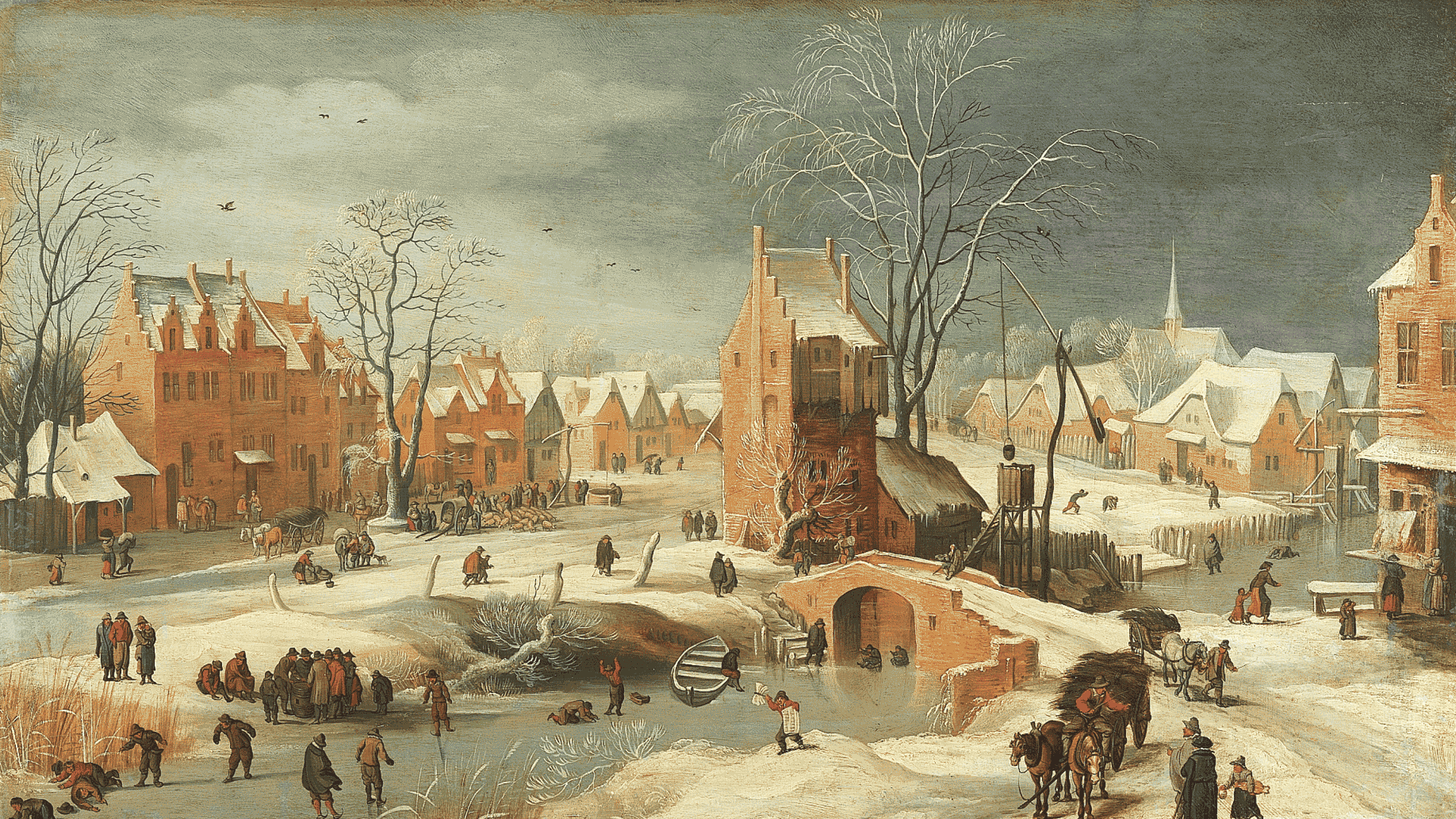 Paisaje nevado. Después de 1625. / Atribuido Jan Brueghel el Joven