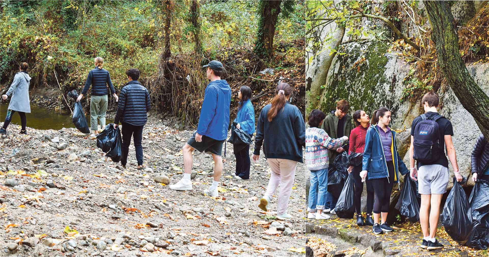 Imágenes de anteriores jornadas de limpieza desarrolladas por estudiantes de IE University. / IEU